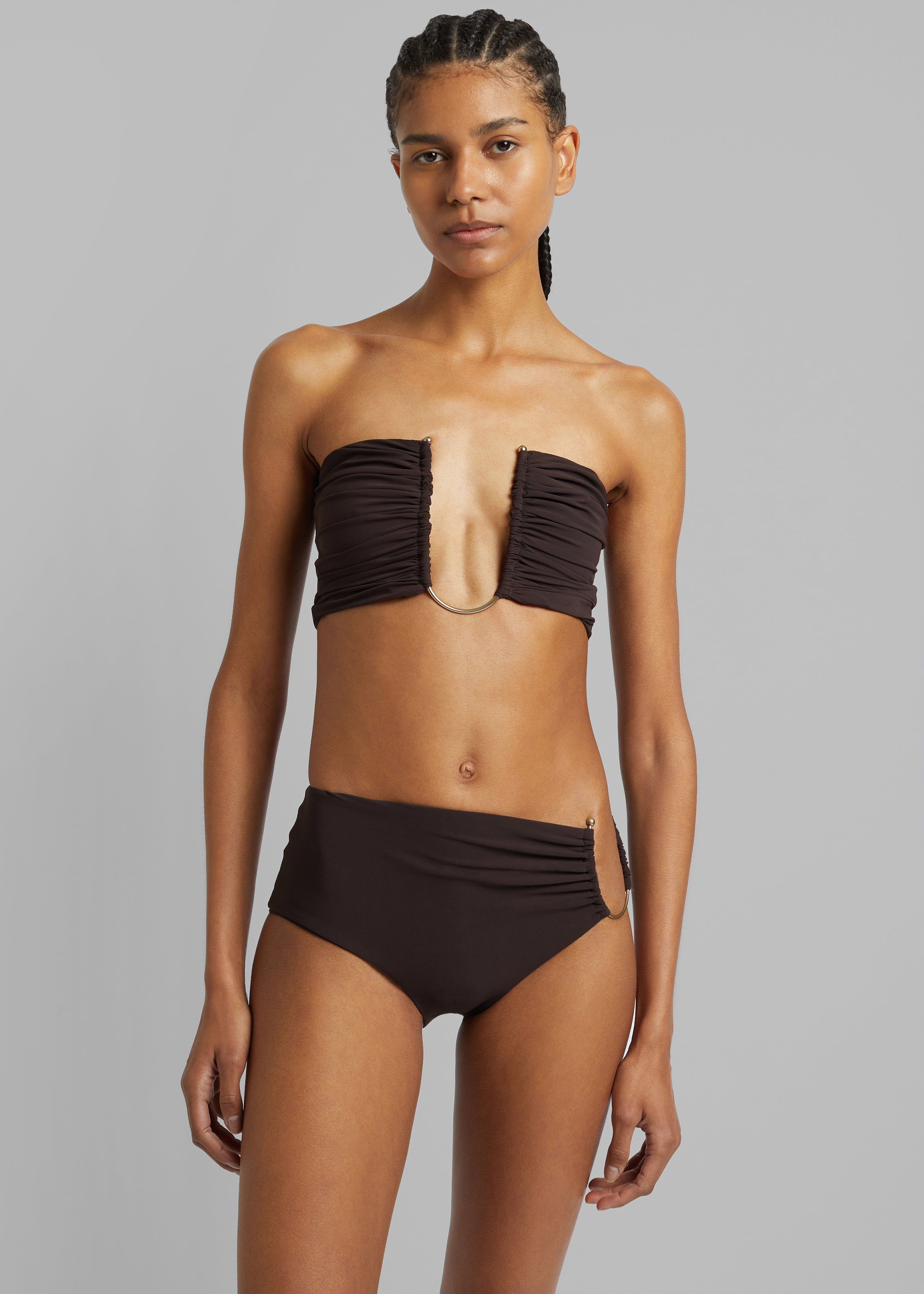 Christopher Esber Arced Ruched Swim Top - Cacao sold by Frankie Shop product image thumbnail 2