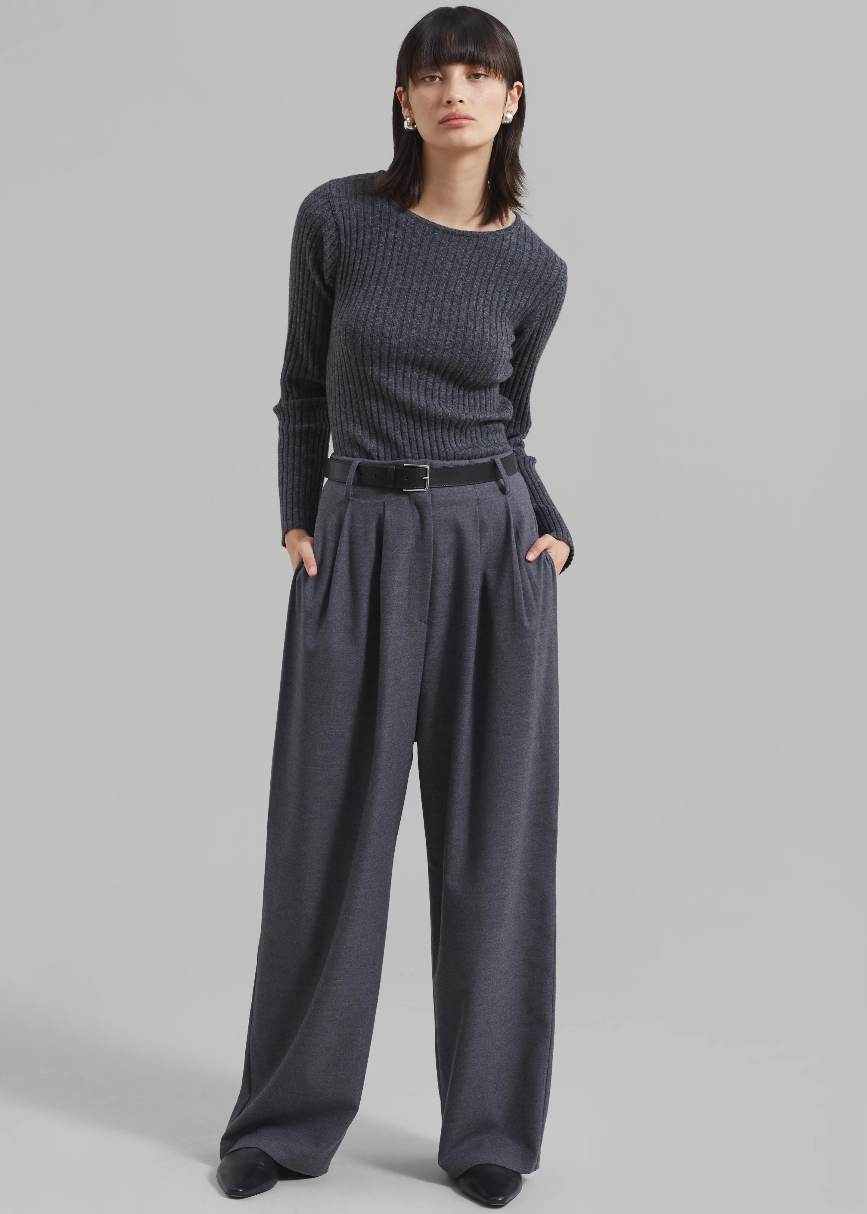 Cora Ribbed Sweater - Charcoal sold by Frankie Shop product image thumbnail 5