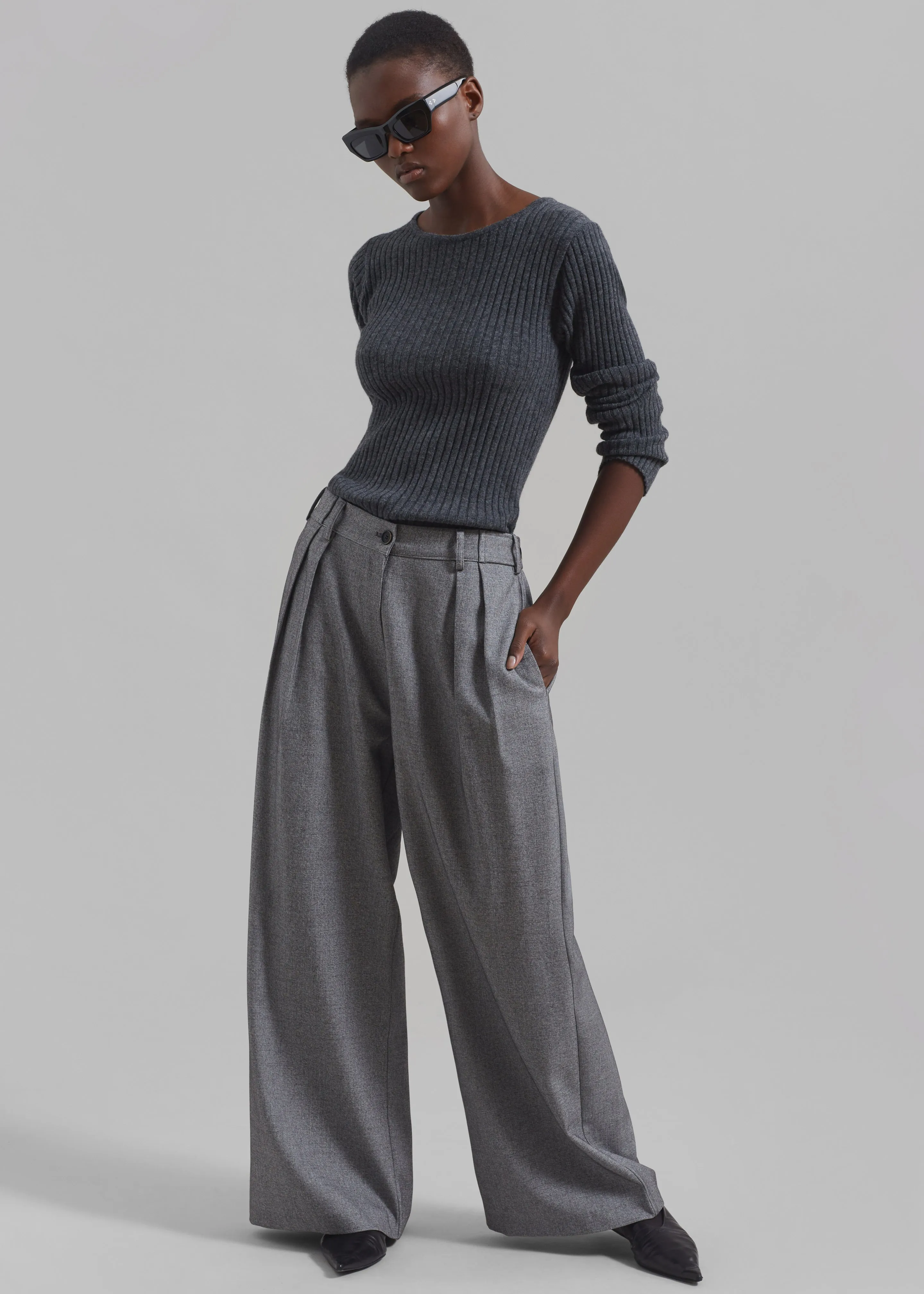 Cora Ribbed Sweater - Charcoal sold by Frankie Shop product image thumbnail 3