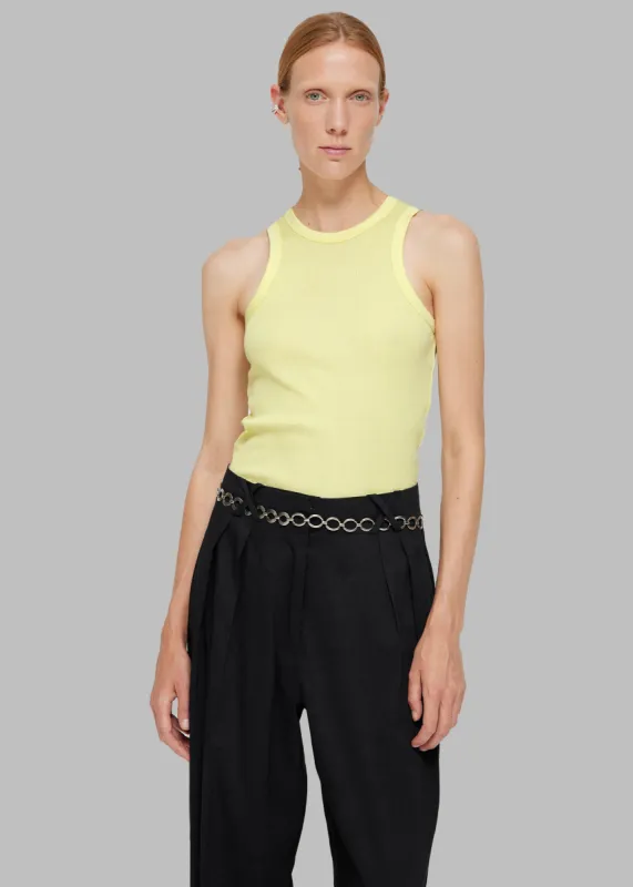 Róhe Cotton Rib Tank Top - Light Yellow sold by Frankie Shop