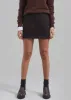 Kerrigan Wool Mini Skirt - Brown sold by Frankie Shop