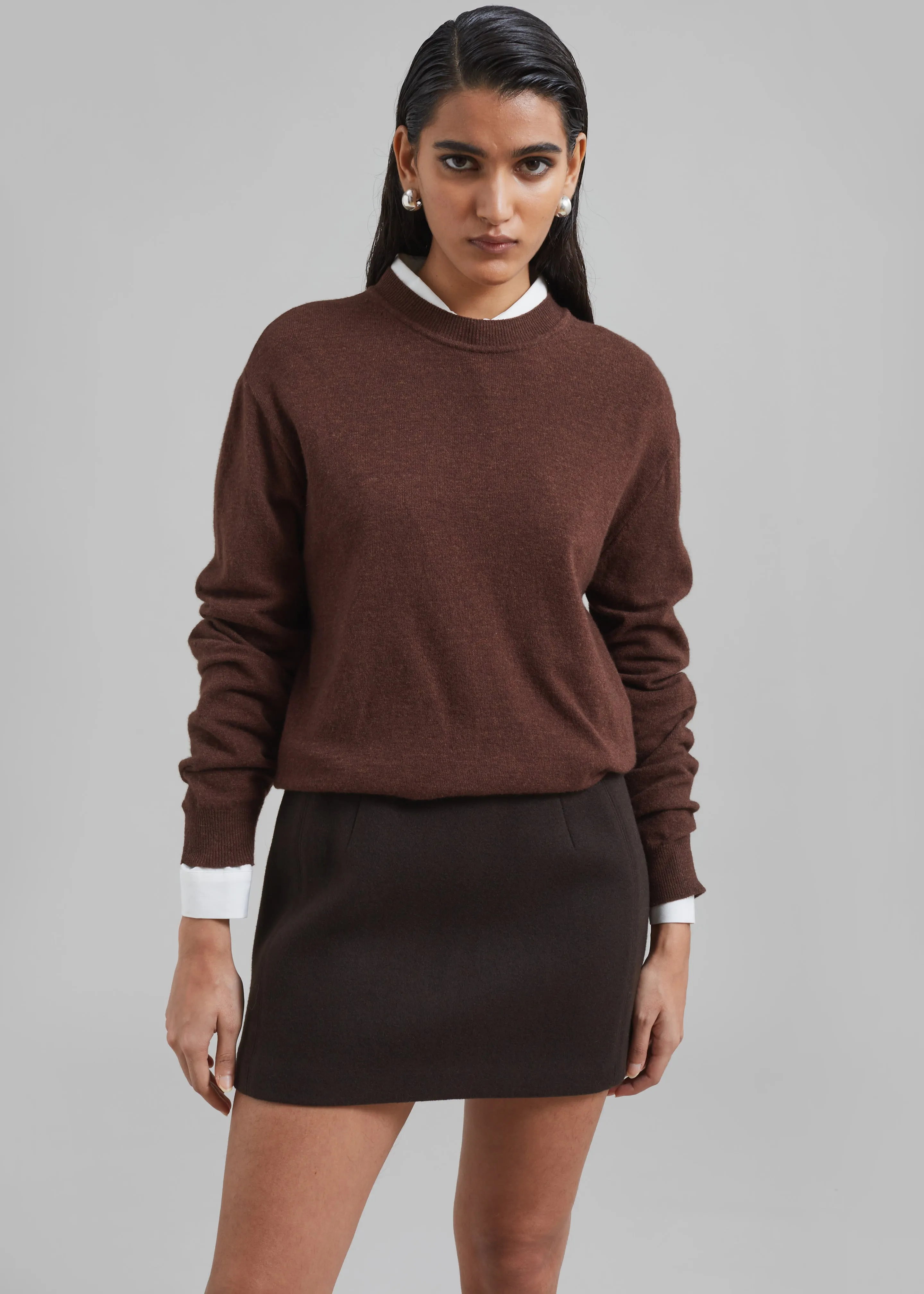 Kerrigan Wool Mini Skirt - Brown sold by Frankie Shop product image thumbnail 4