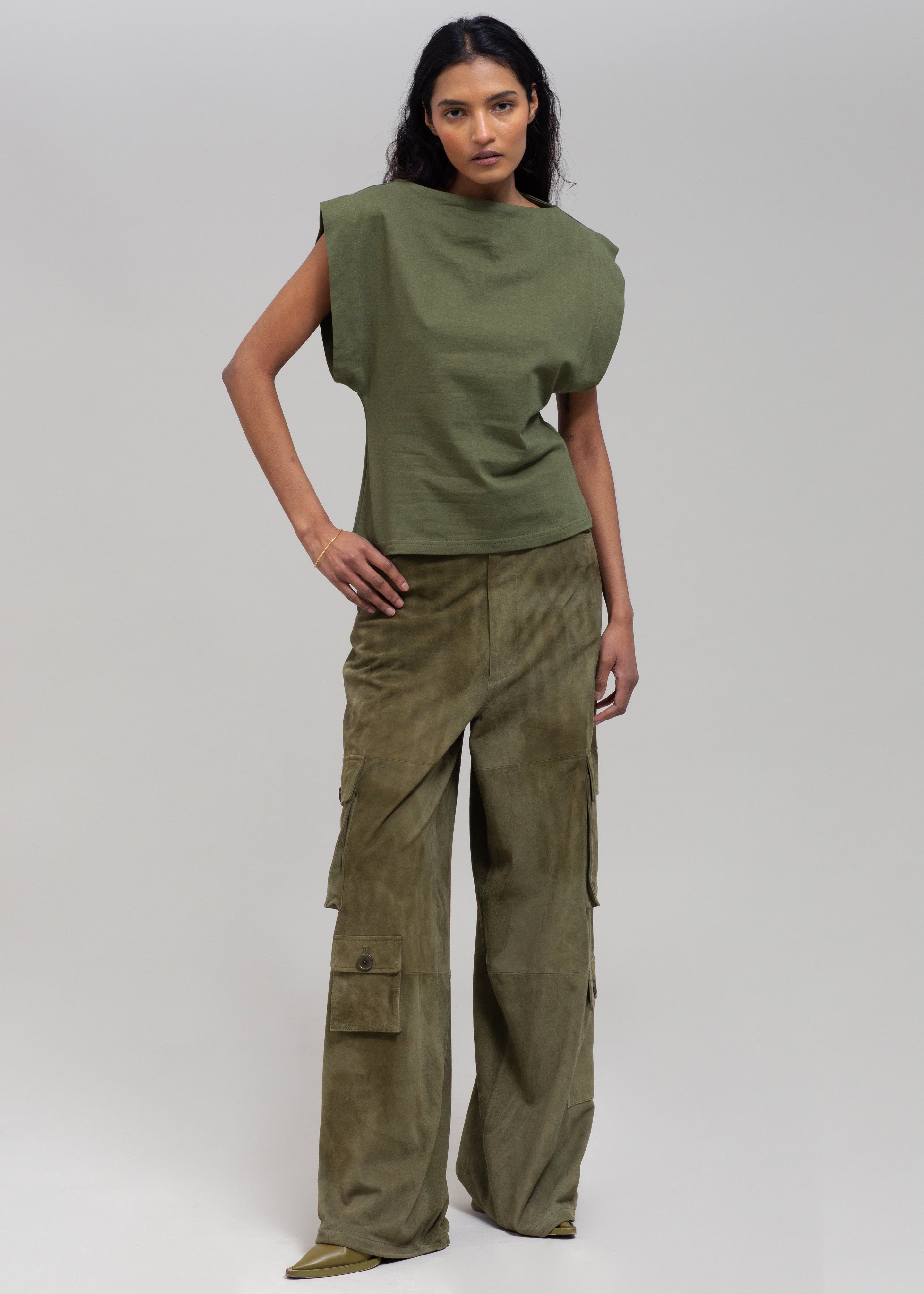 Matteau Boat Neck Tee - Khaki sold by Frankie Shop product image thumbnail 3