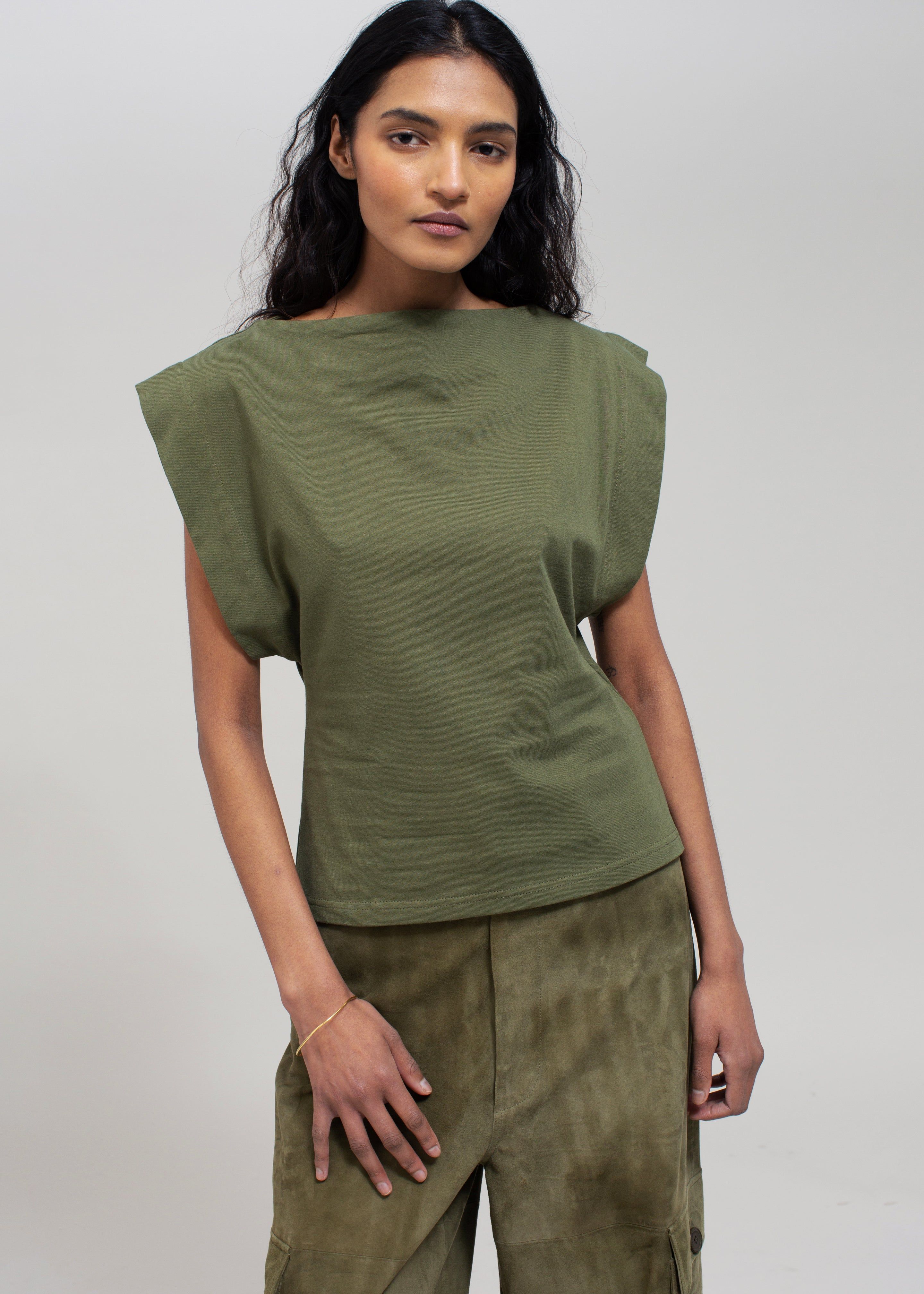 Matteau Boat Neck Tee - Khaki sold by Frankie Shop product image thumbnail 2