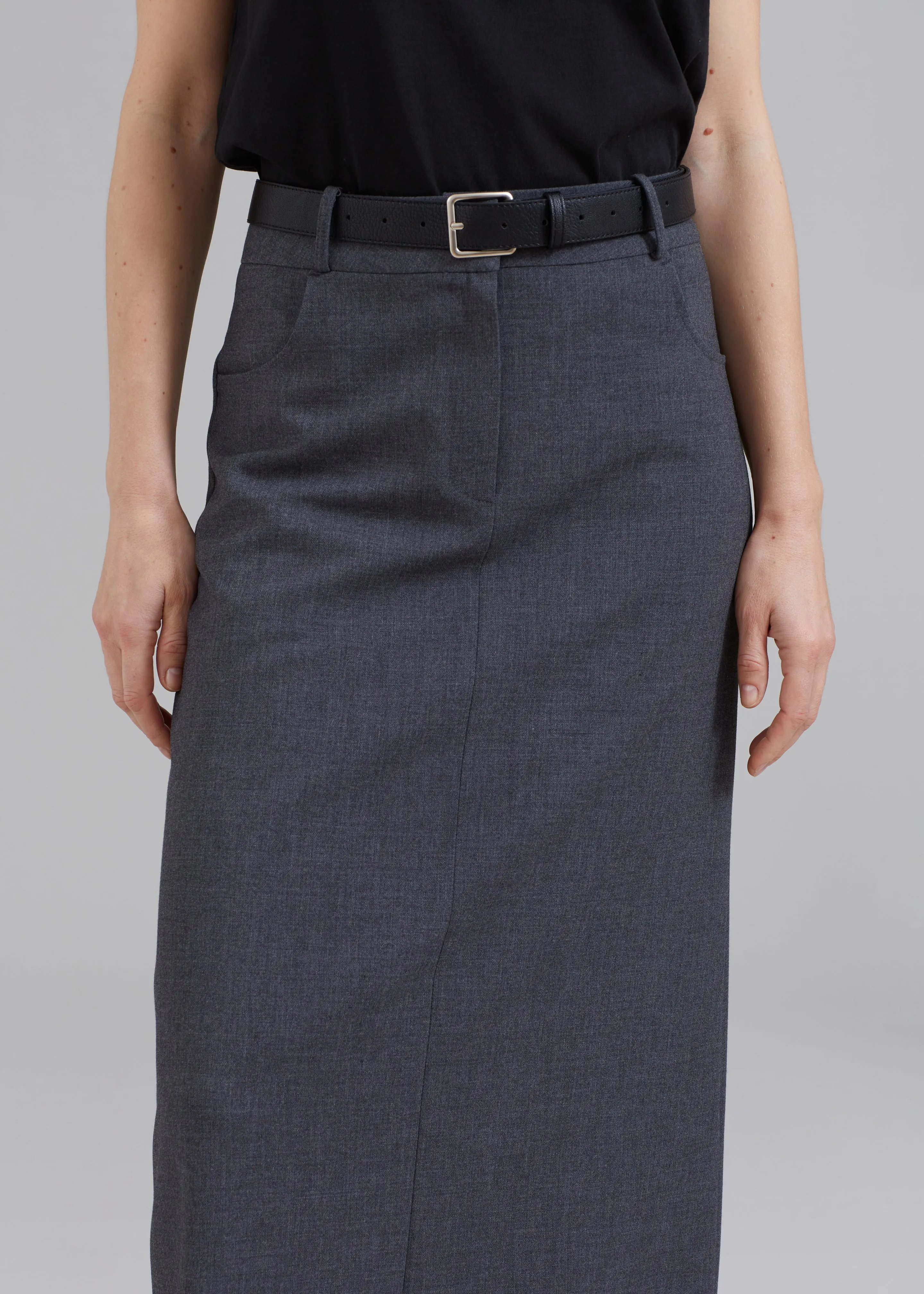 Malvo Long Pencil Skirt - Charcoal sold by Frankie Shop product image thumbnail 3