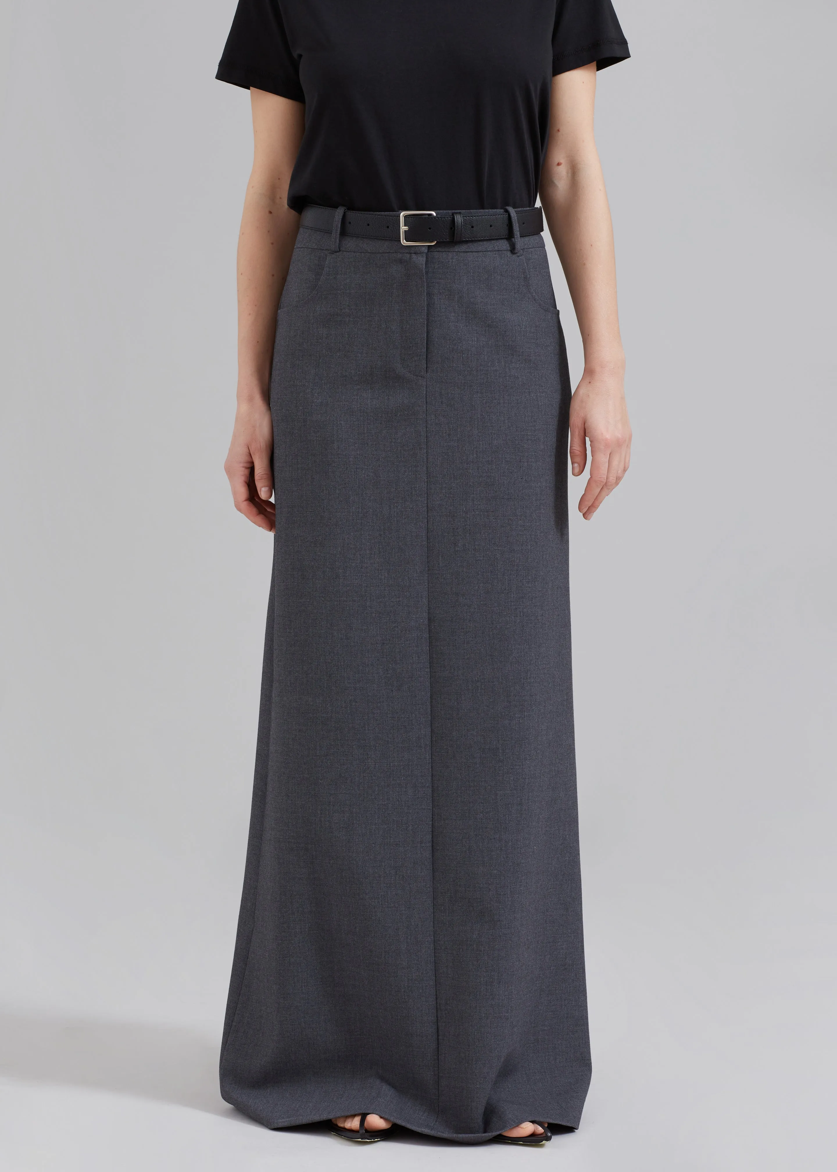 Malvo Long Pencil Skirt - Charcoal sold by Frankie Shop product image thumbnail 5