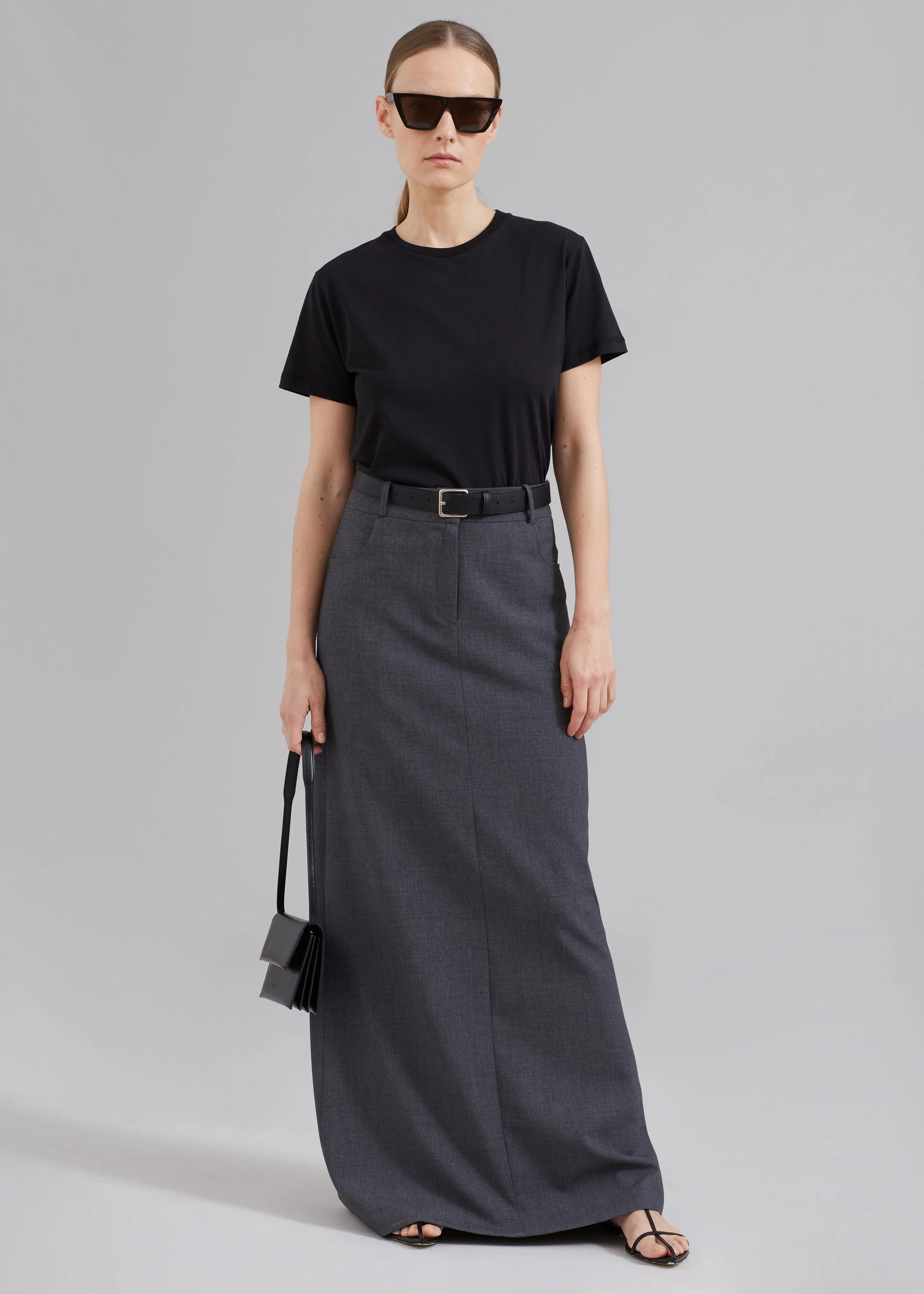 Malvo Long Pencil Skirt - Charcoal sold by Frankie Shop product image thumbnail 4