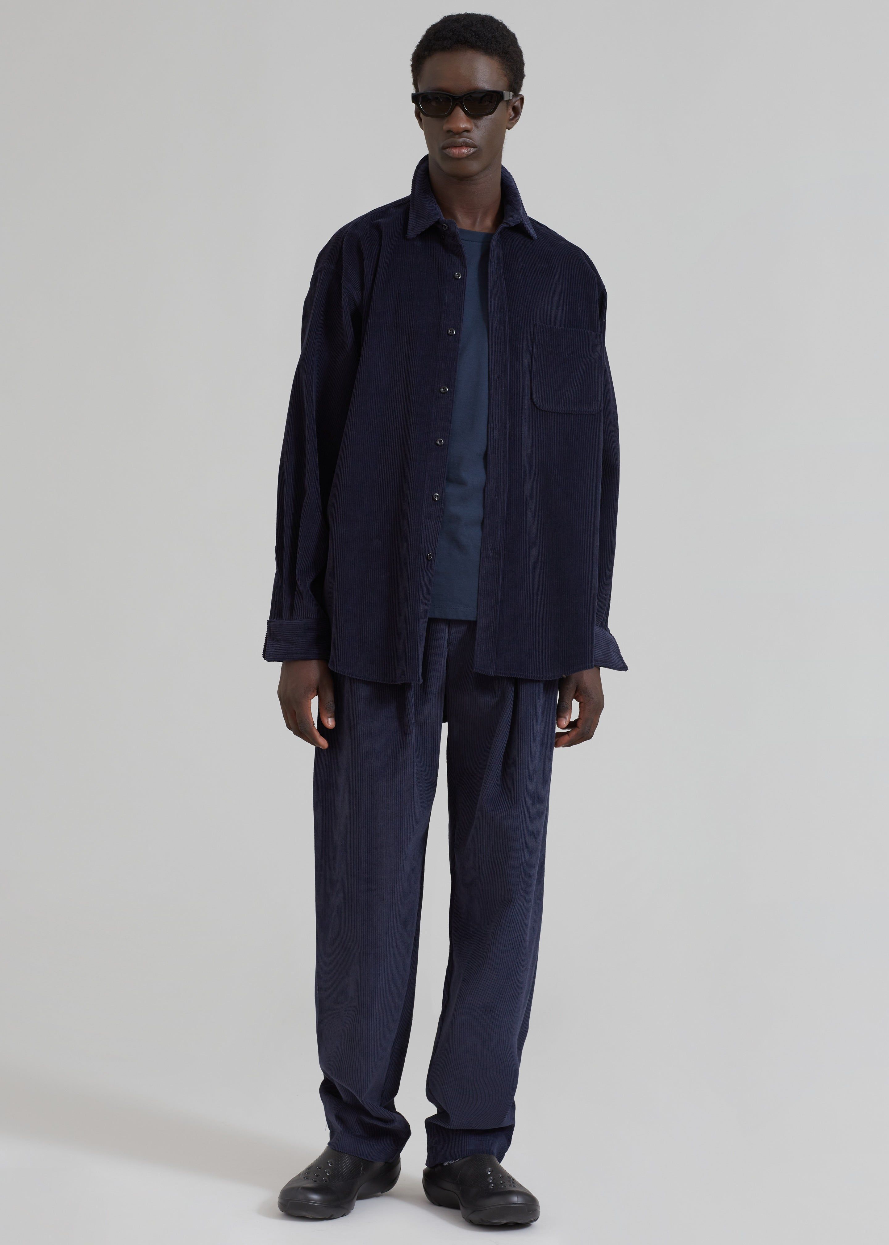 Camden Corduroy Shirt - Navy sold by Frankie Shop product image thumbnail 3