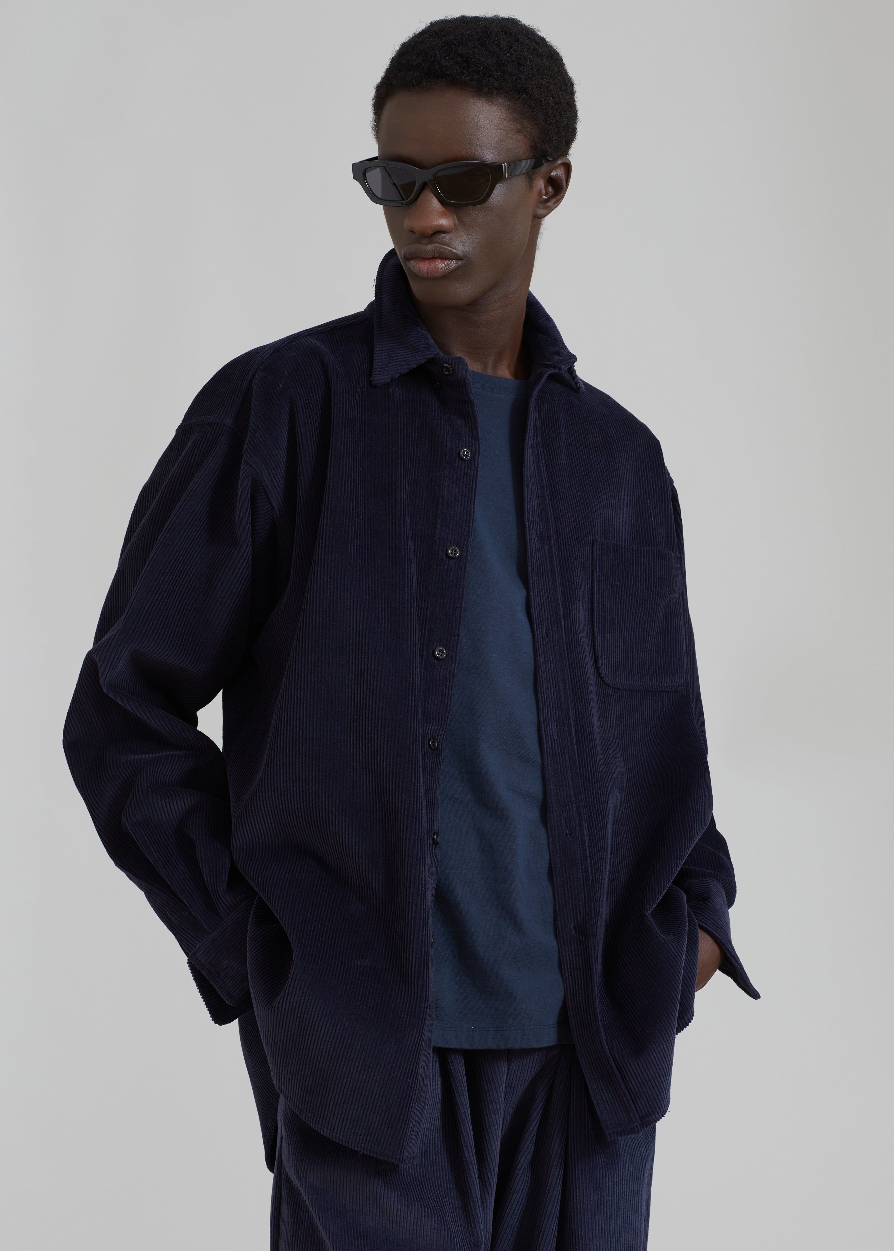 Camden Corduroy Shirt - Navy sold by Frankie Shop product image thumbnail 5
