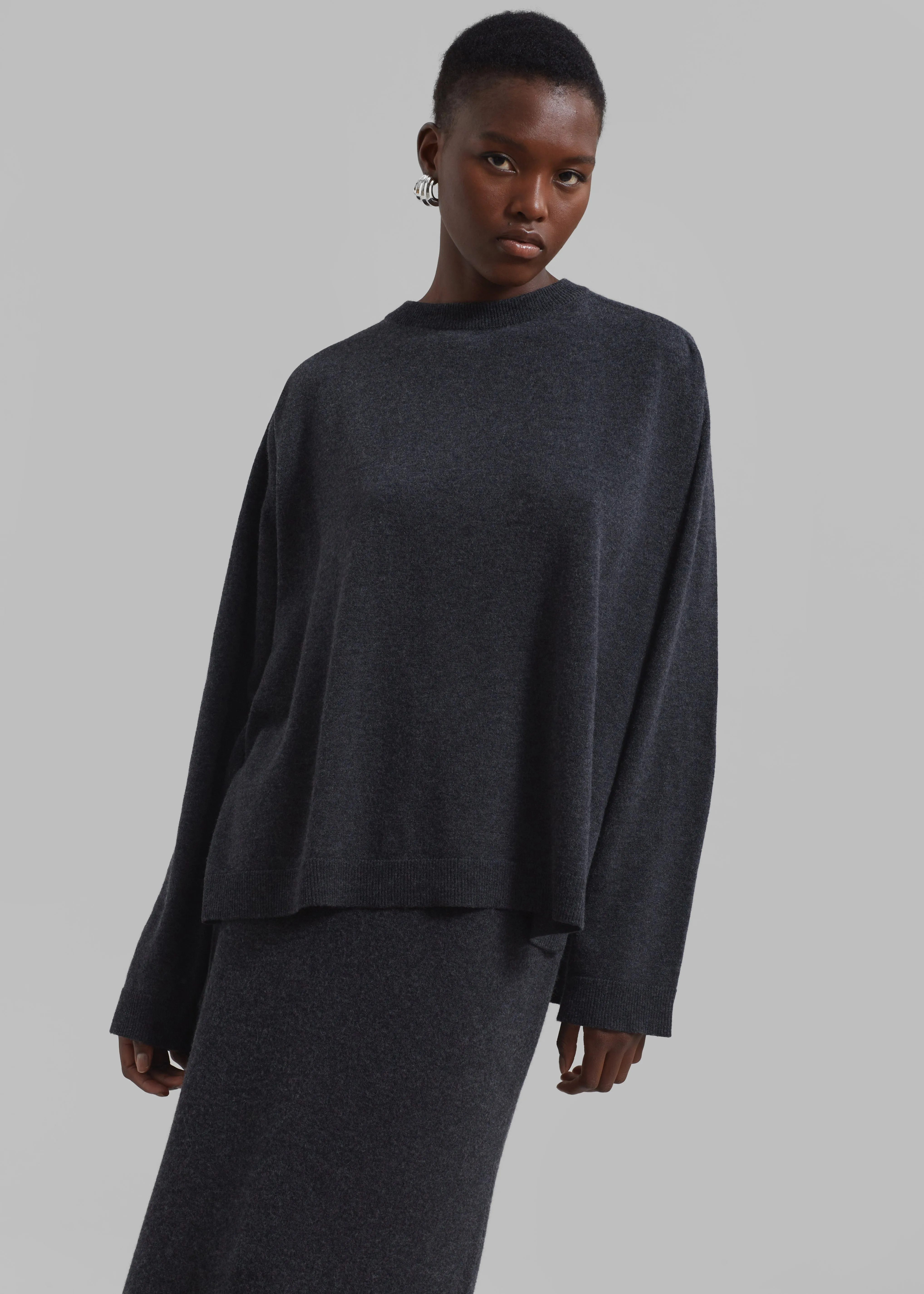 Bellamy Wool Sweater - Charcoal sold by Frankie Shop
