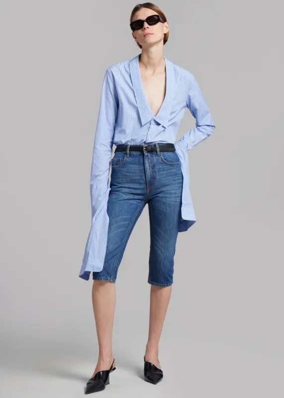 Coperni Cropped Denim Pants - Blue made by Frankie Shop
