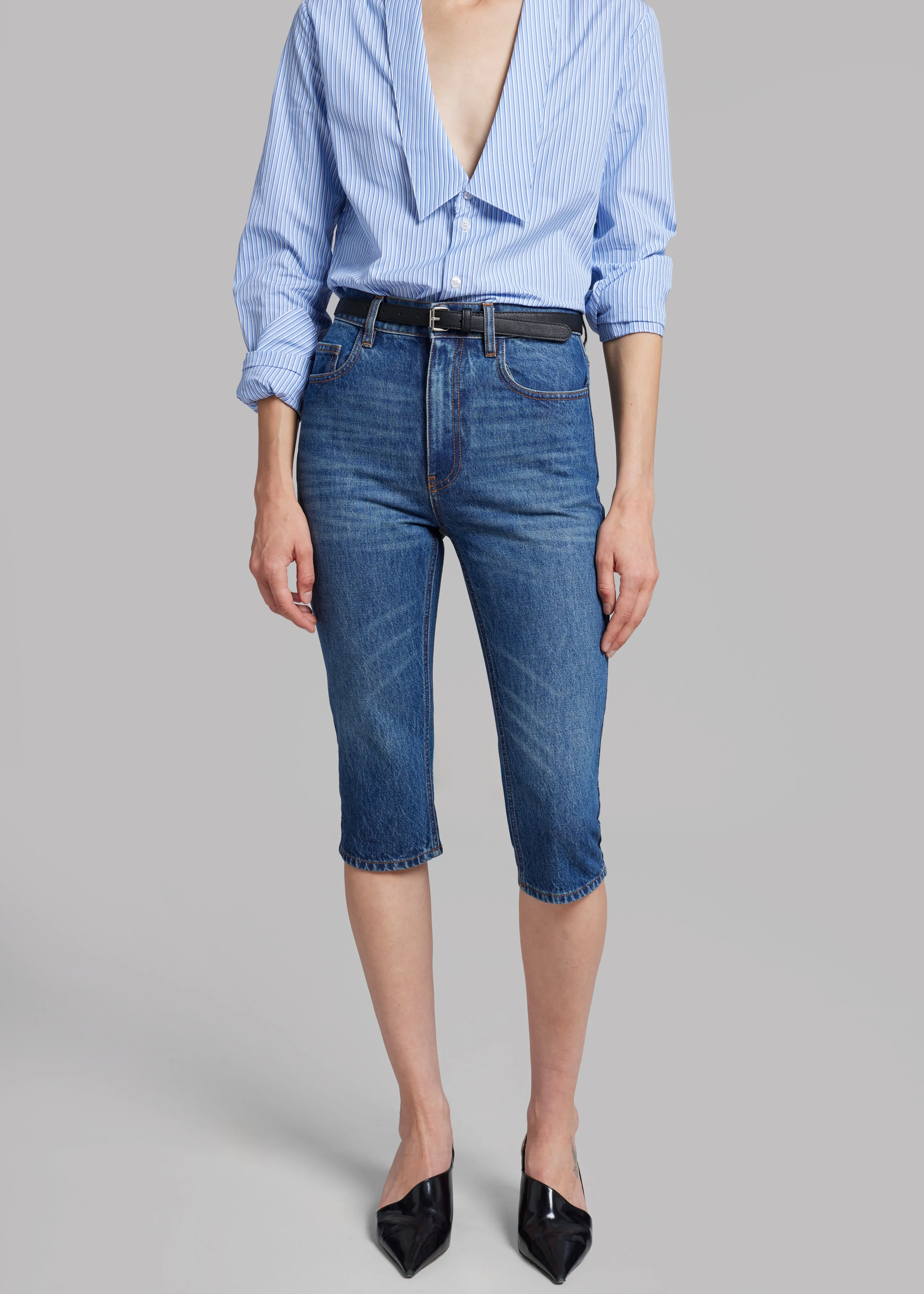 Coperni Cropped Denim Pants - Blue sold by Frankie Shop product image thumbnail 2