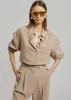 Bea Fluid Pinstripe Suit Pants - Camel sold by Frankie Shop
