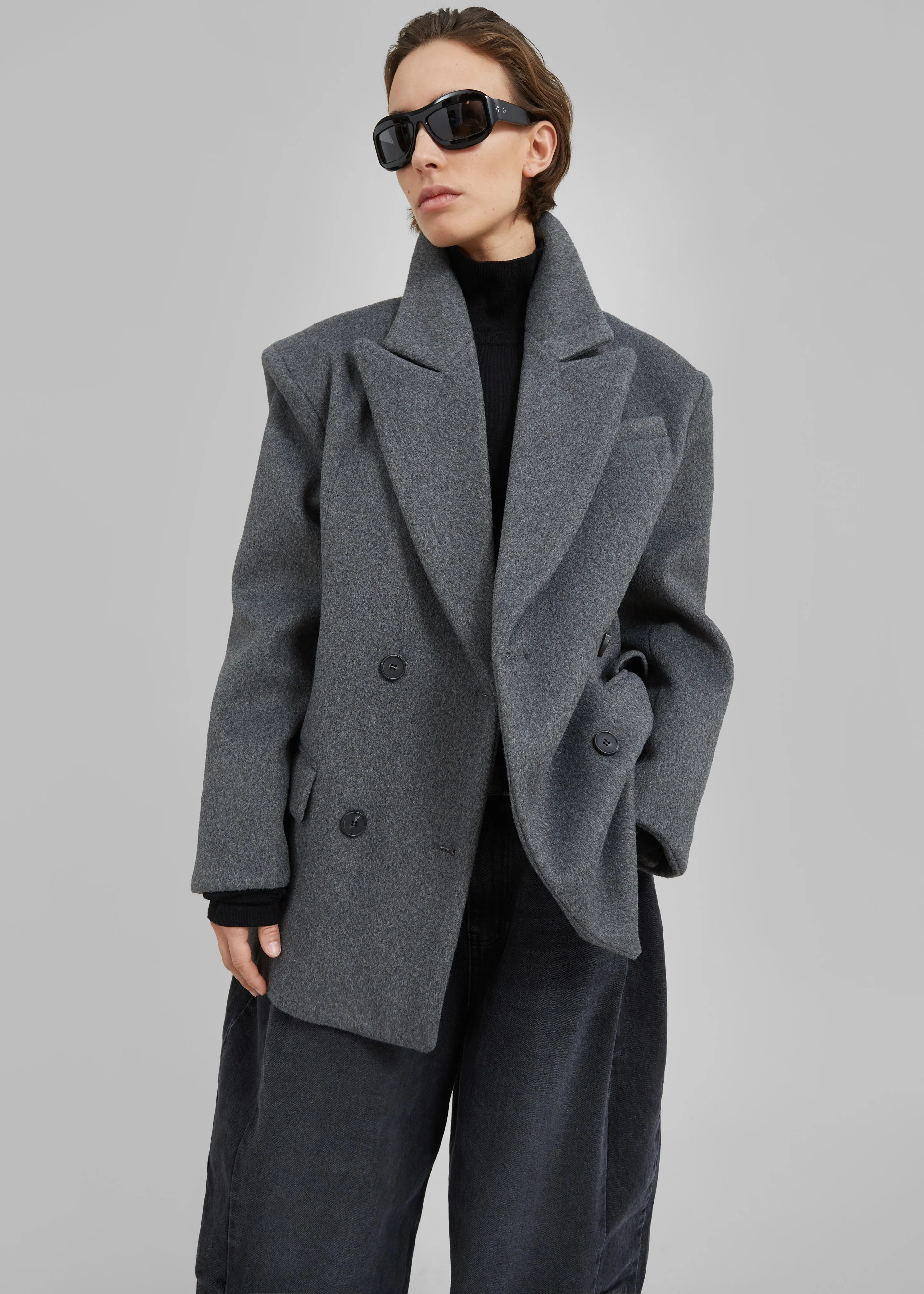 Celia Blazer - Grey sold by Frankie Shop product image thumbnail 4