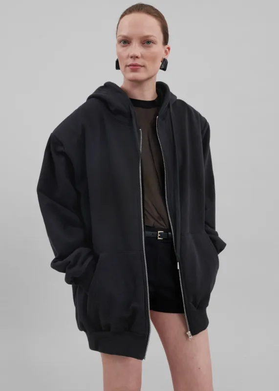 Nami Zip Up Hoodie - Black sold by Frankie Shop