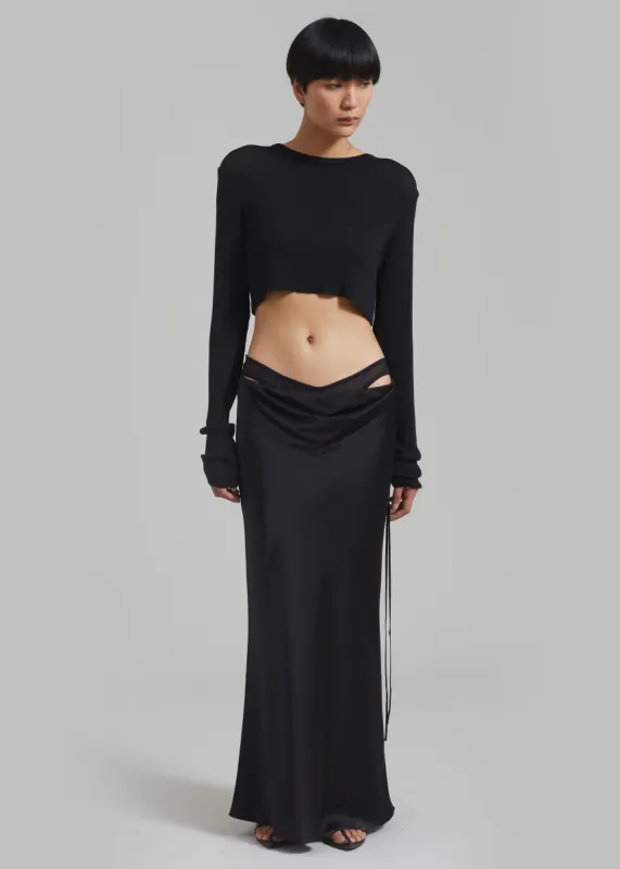 Christopher Esber Cowl Lingerie Skirt - Black sold by Frankie Shop