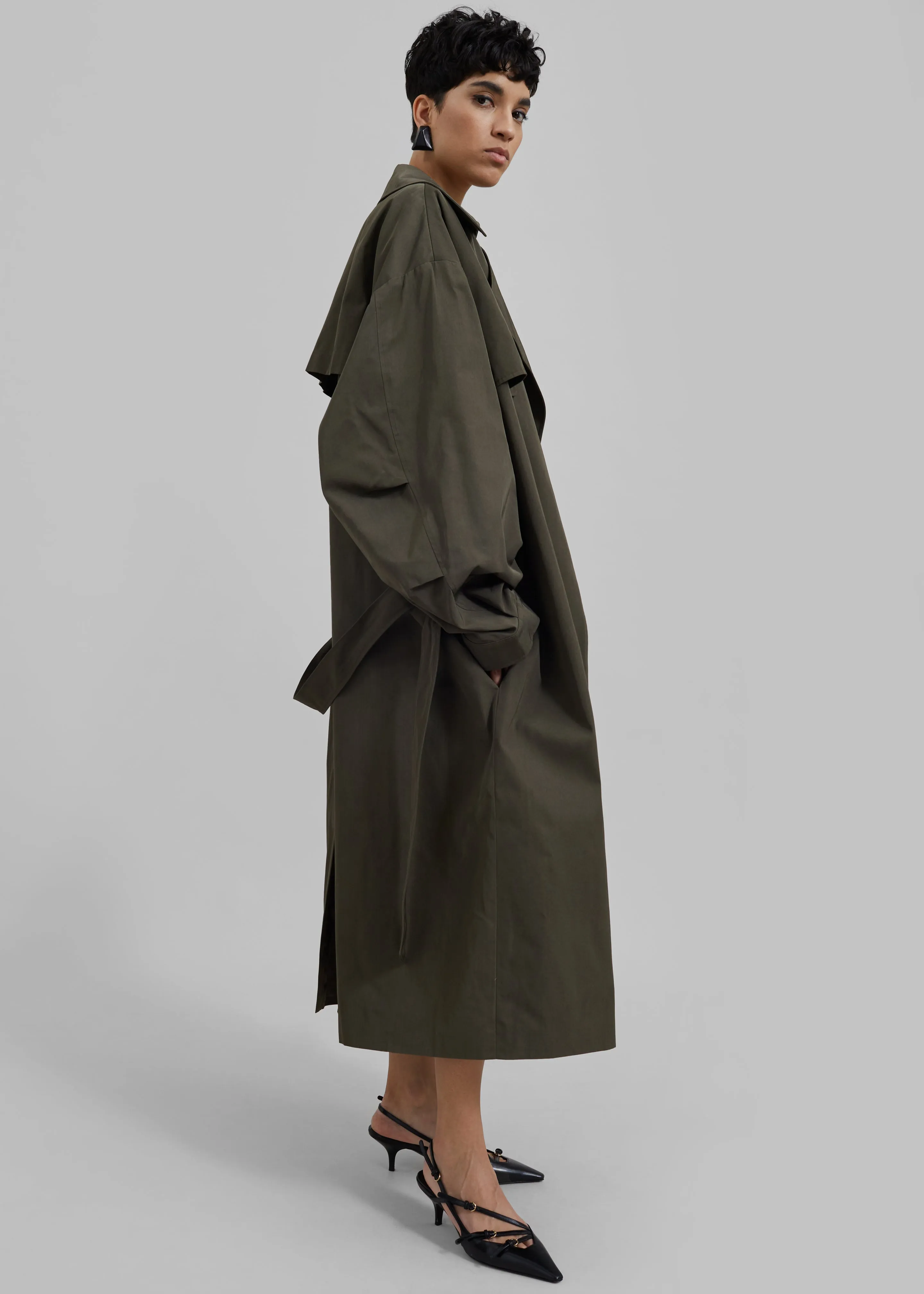 Mavis Oversized Trench - Khaki sold by Frankie Shop product image thumbnail 5