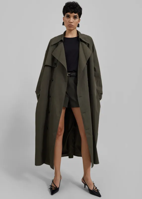 Mavis Oversized Trench - Khaki sold by Frankie Shop