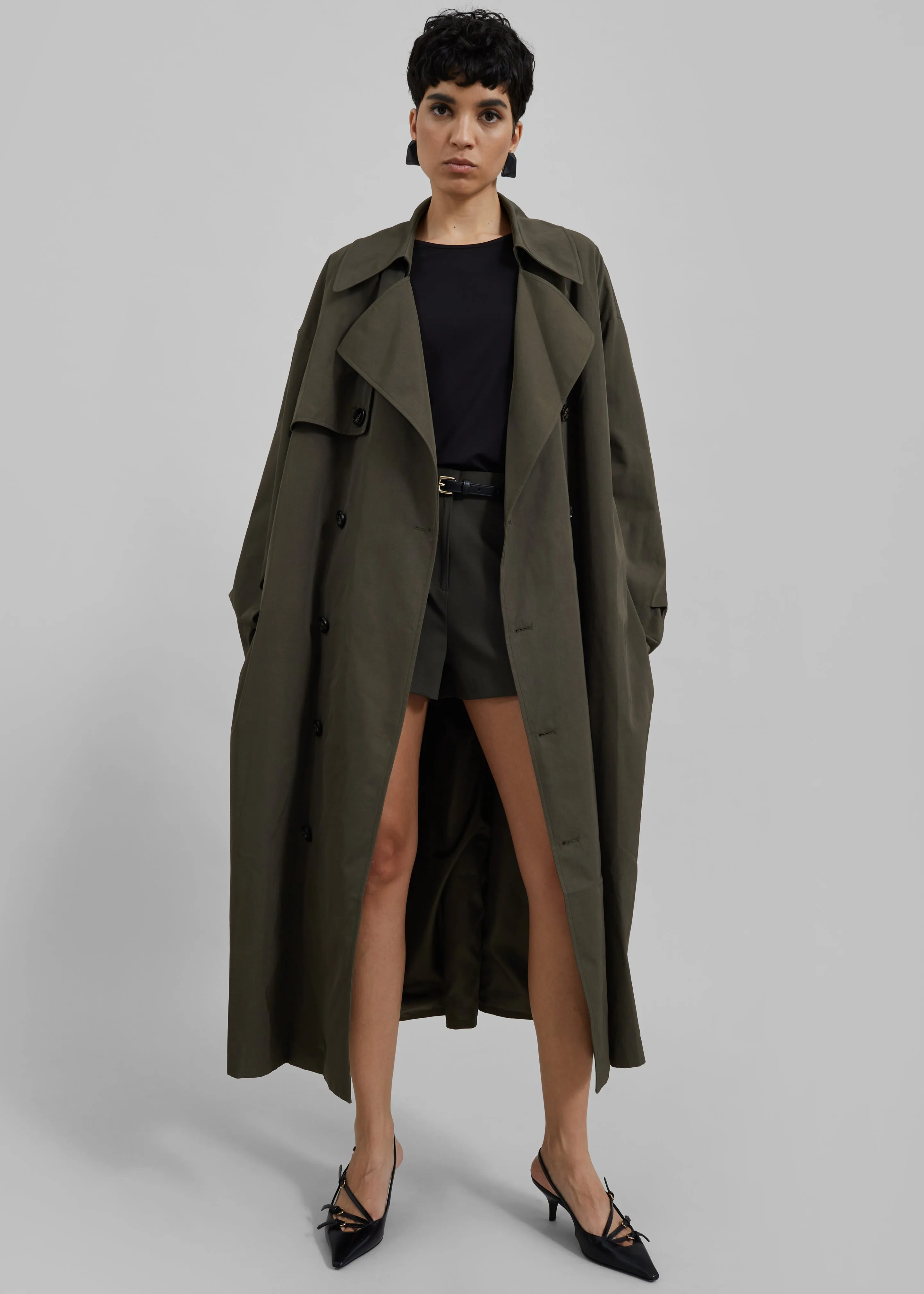 Mavis Oversized Trench - Khaki sold by Frankie Shop
