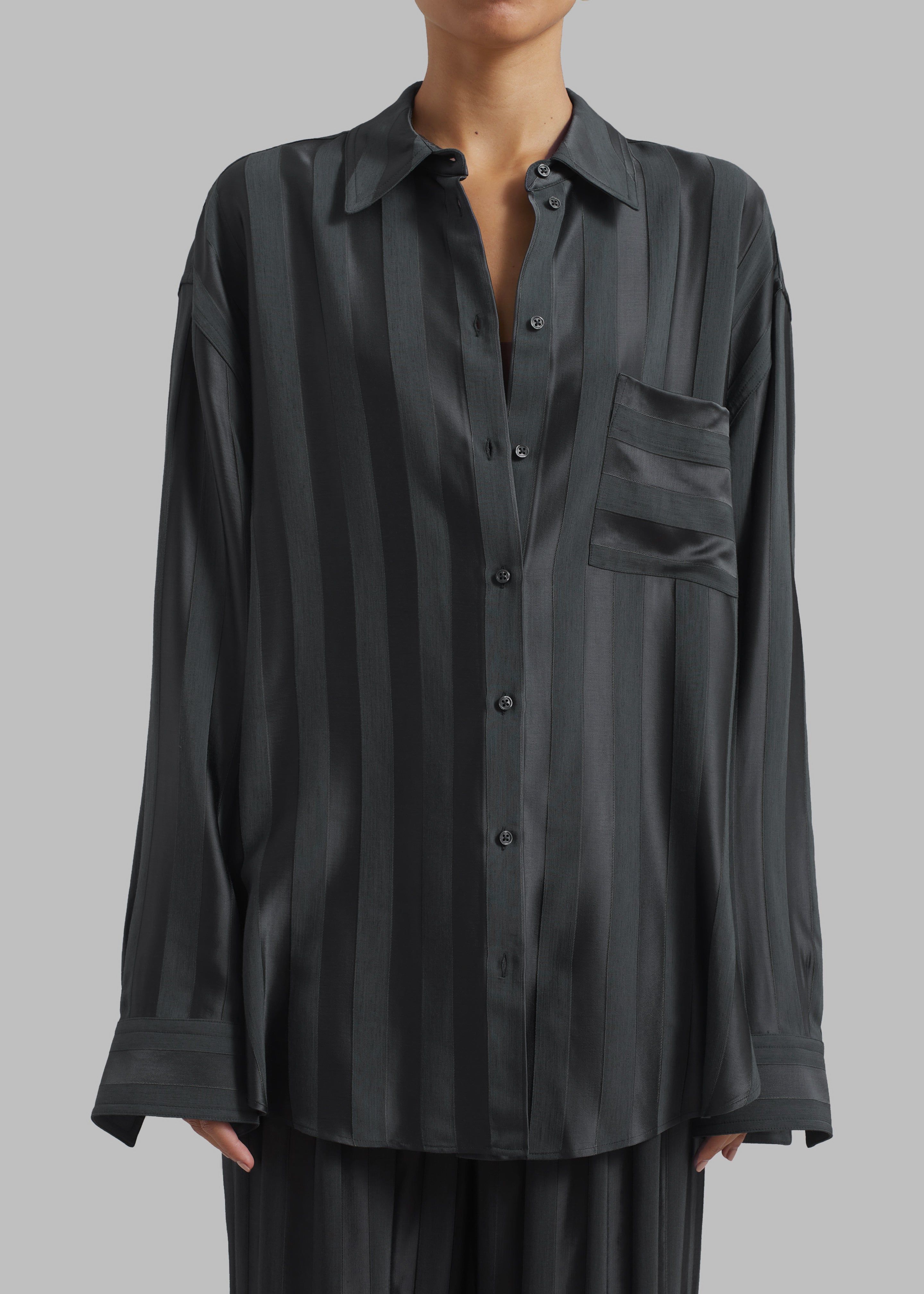 Loulou Studio Grant Shirt - Grey Anthracite sold by Frankie Shop product image thumbnail 5
