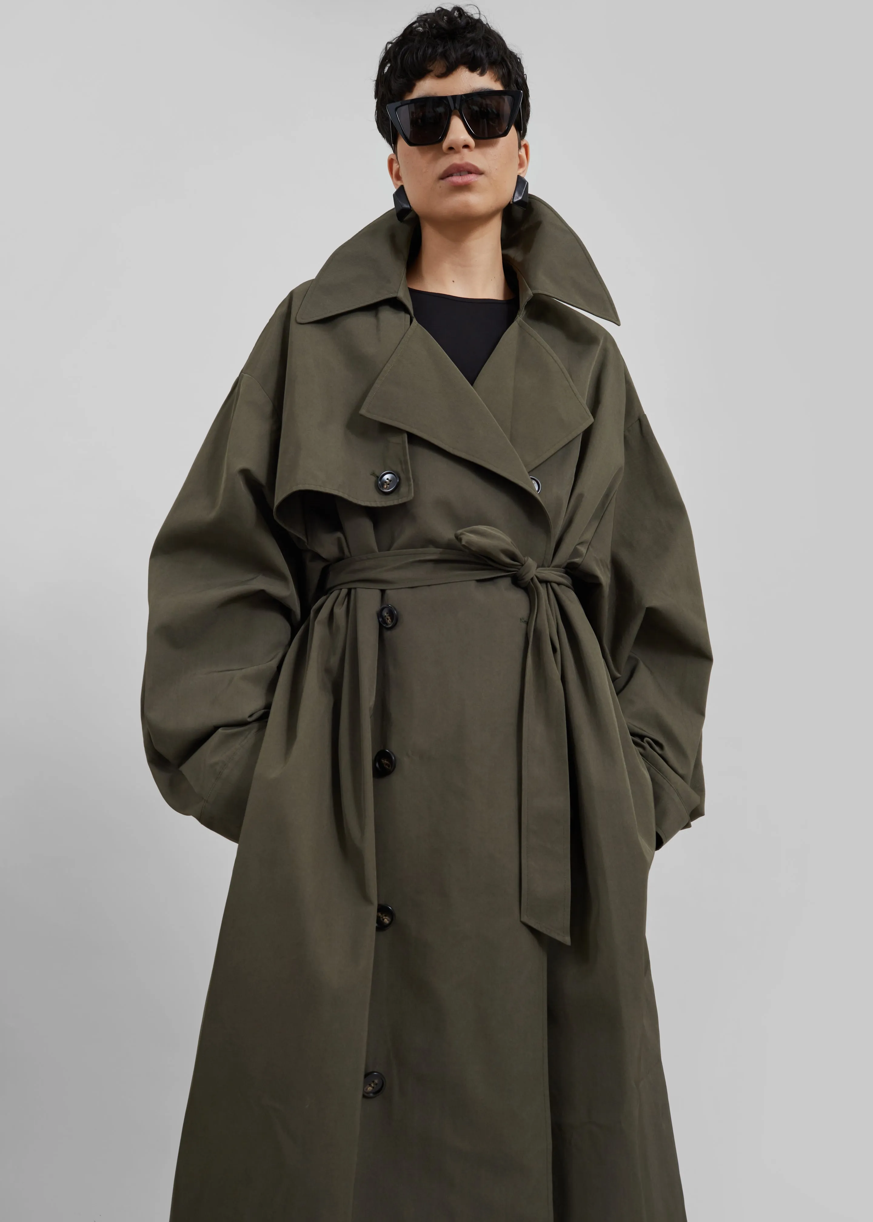 Mavis Oversized Trench - Khaki sold by Frankie Shop product image thumbnail 3