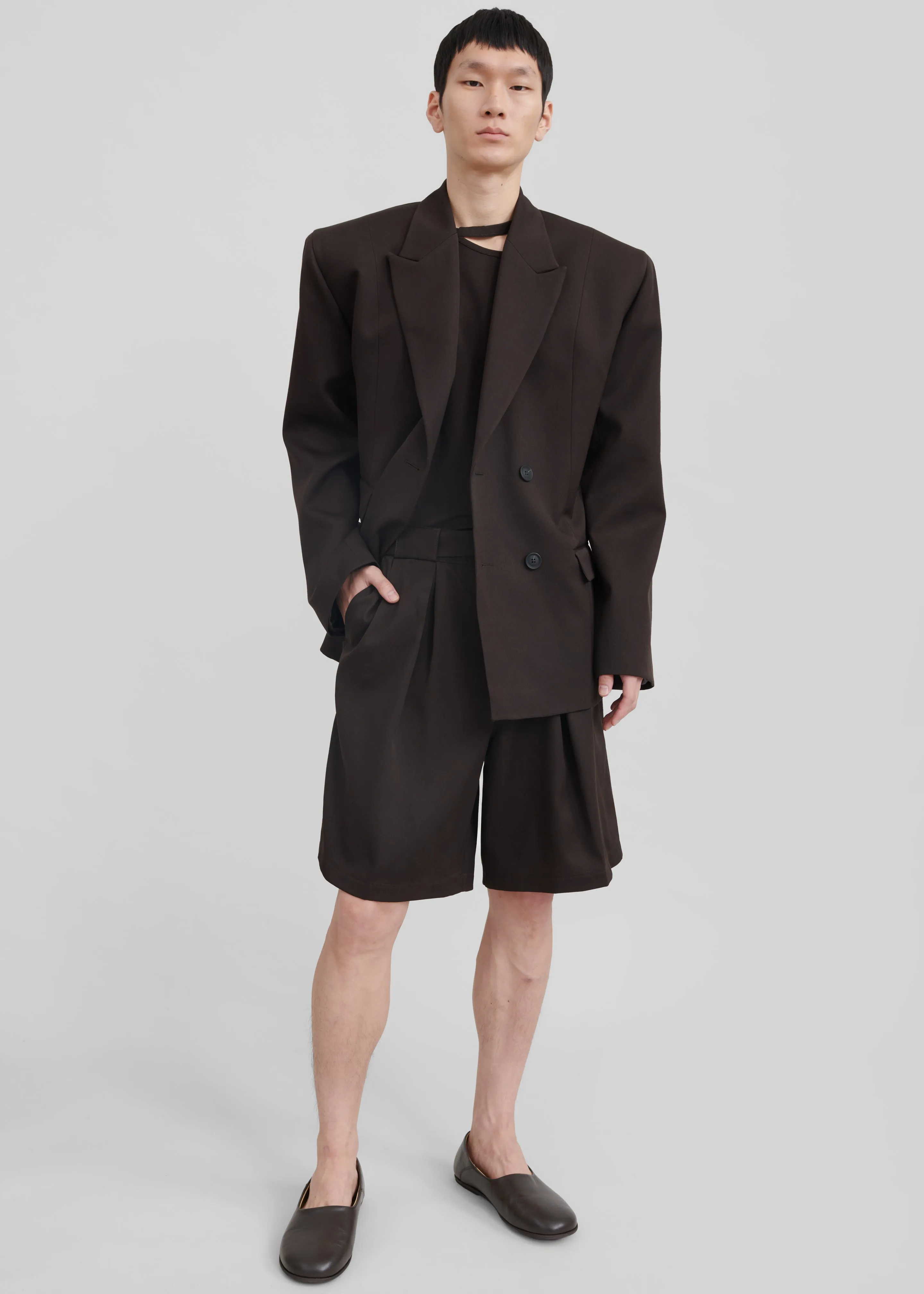 Louis Gabriel Nouchi Double Breasted Jacket - Expresso sold by Frankie Shop product image thumbnail 5