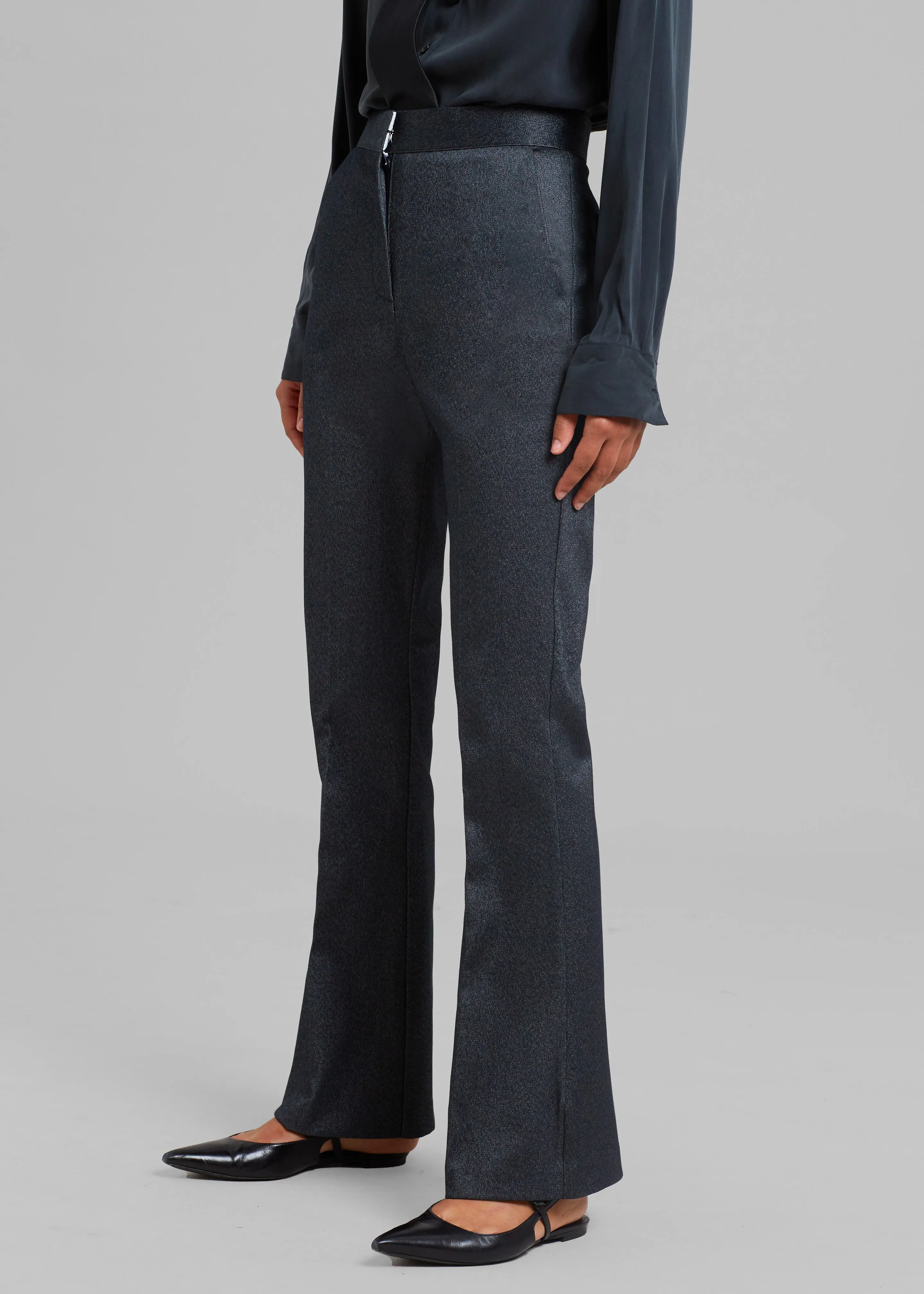 Alix Bootcut Pant - Lurex Grey sold by Frankie Shop