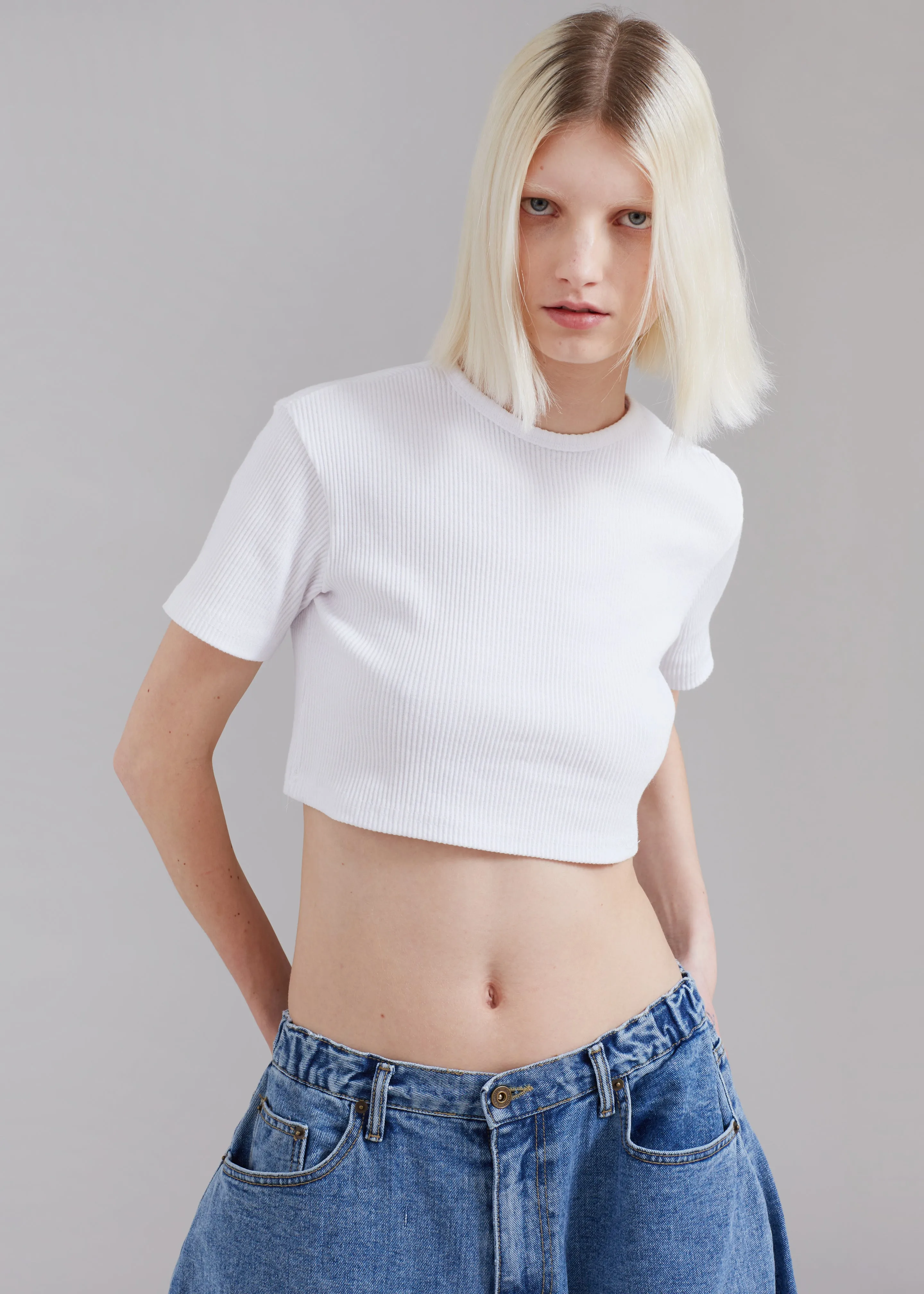 Nico Cropped Tee - White sold by Frankie Shop