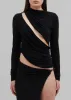 Christopher Esber Framed Drape Slice Dress - Black sold by Frankie Shop