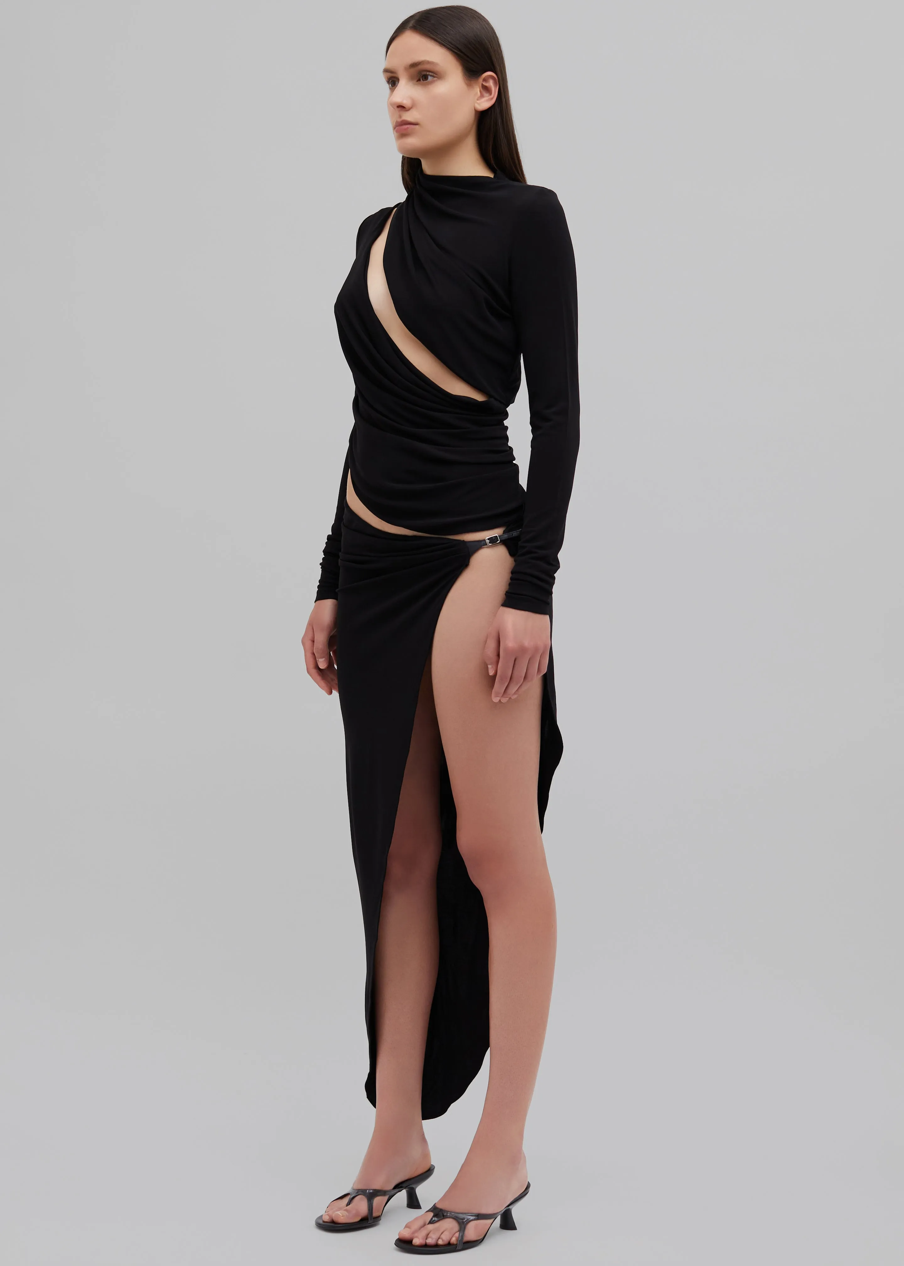 Christopher Esber Framed Drape Slice Dress - Black sold by Frankie Shop product image thumbnail 3