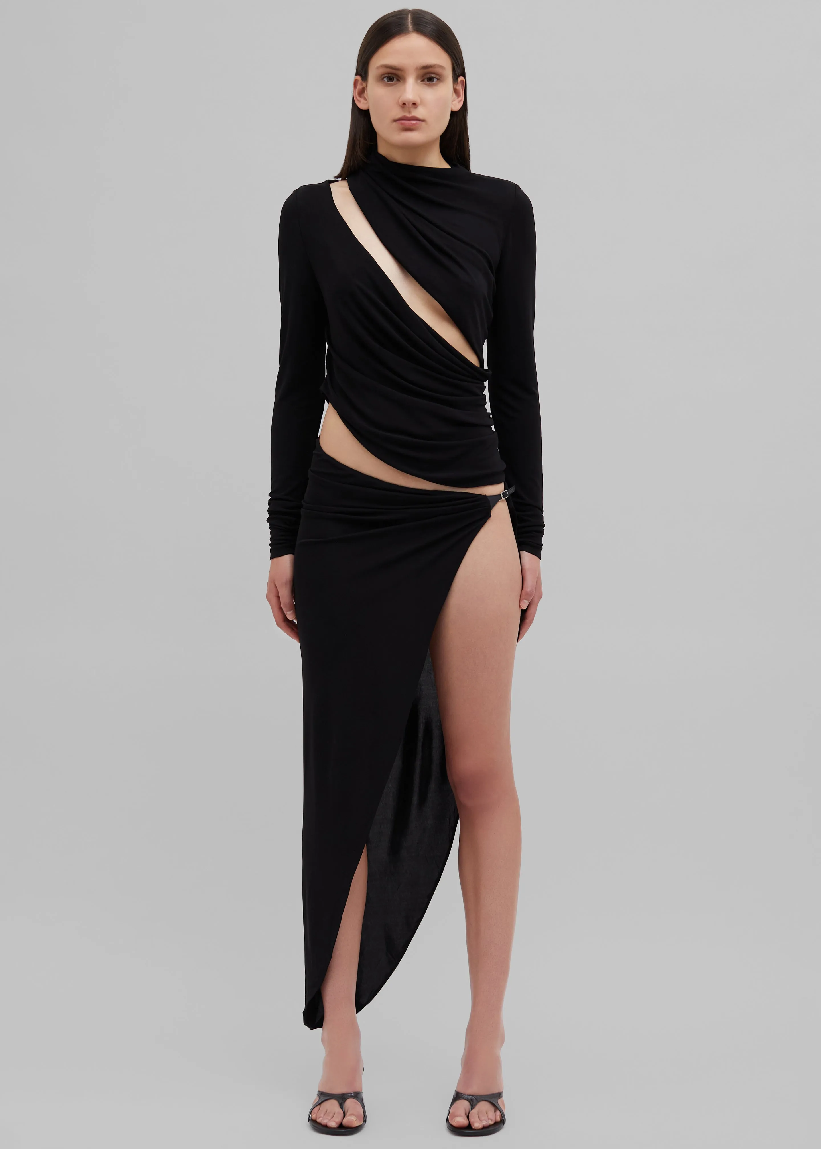 Christopher Esber Framed Drape Slice Dress - Black sold by Frankie Shop