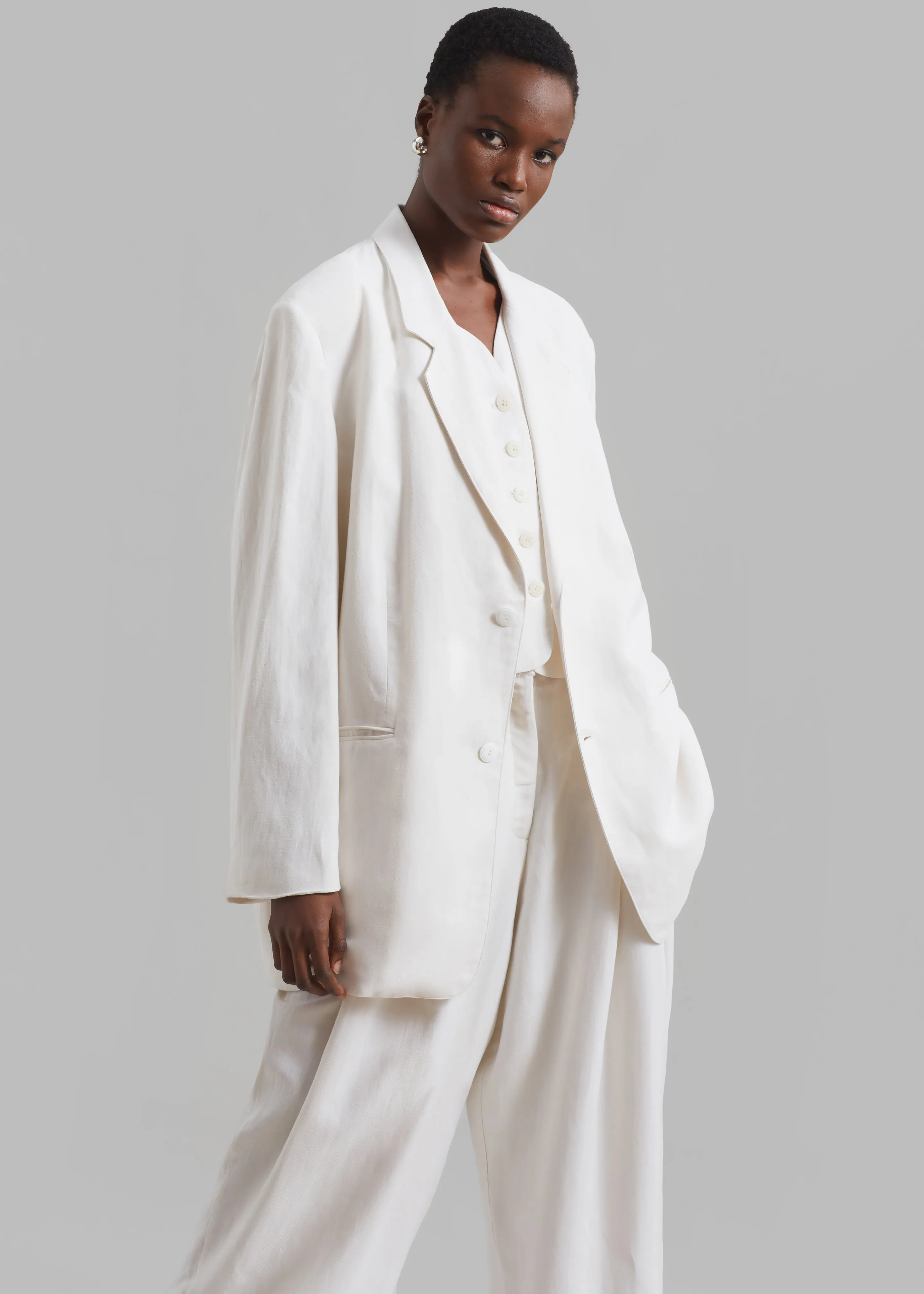 Aiden Blazer - White sold by Frankie Shop product image thumbnail 3