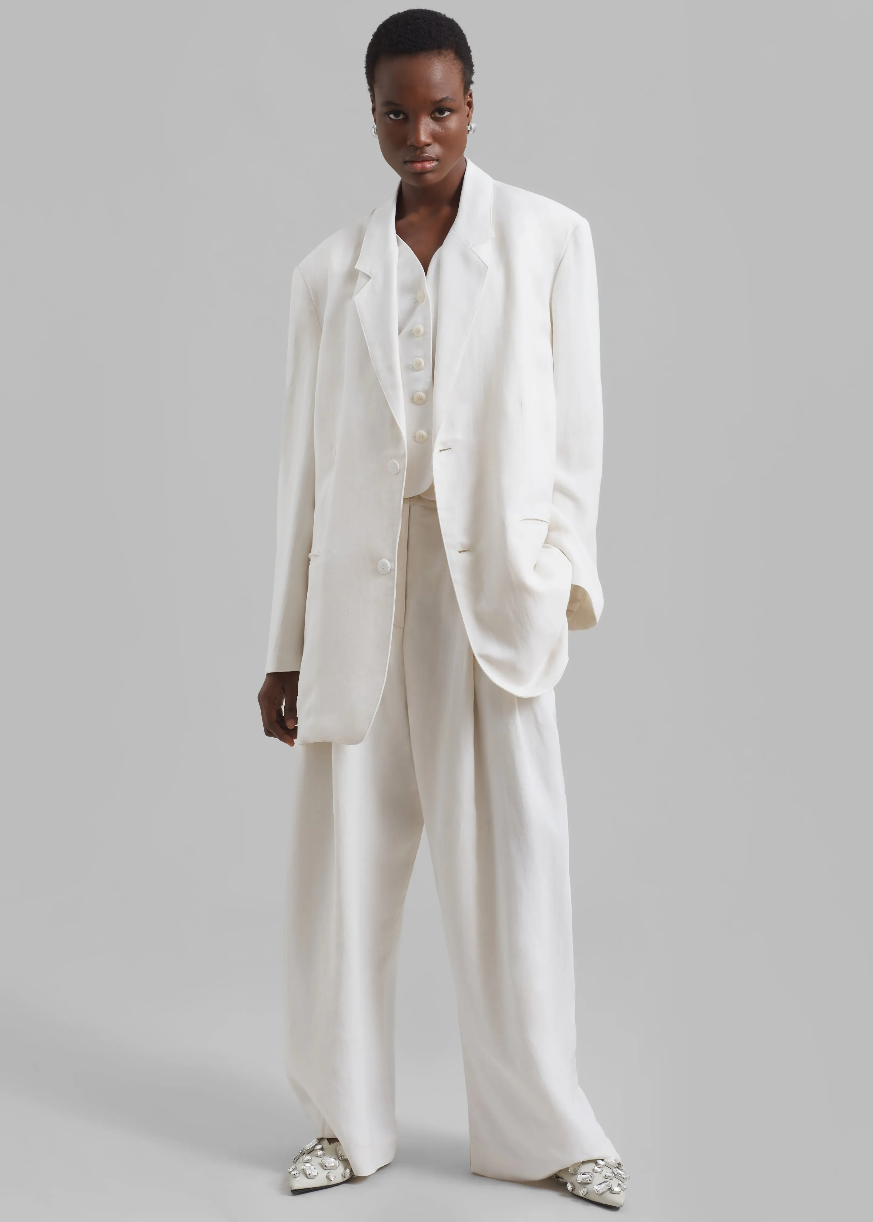 Aiden Blazer - White sold by Frankie Shop product image thumbnail 5