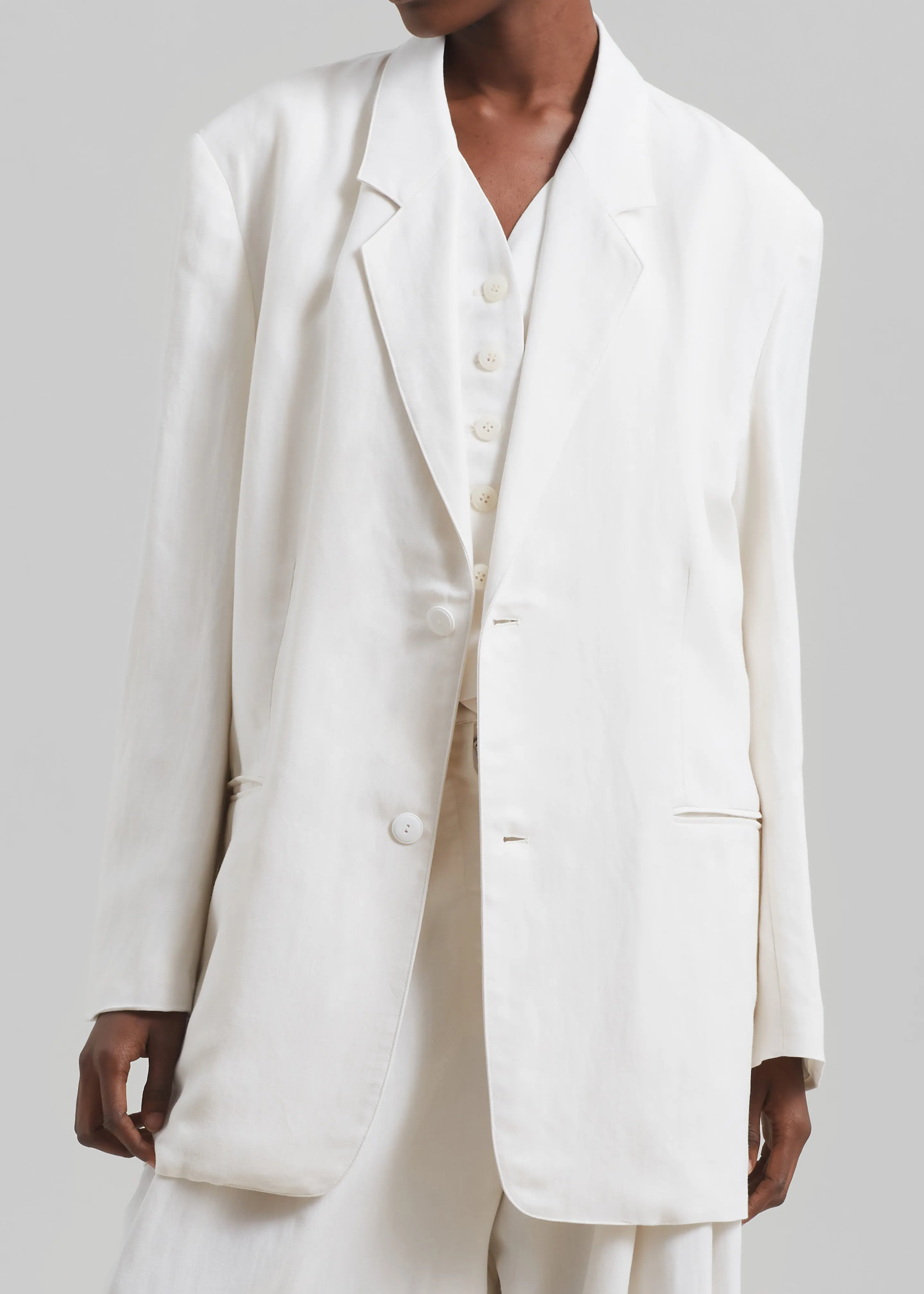 Aiden Blazer - White sold by Frankie Shop product image thumbnail 4