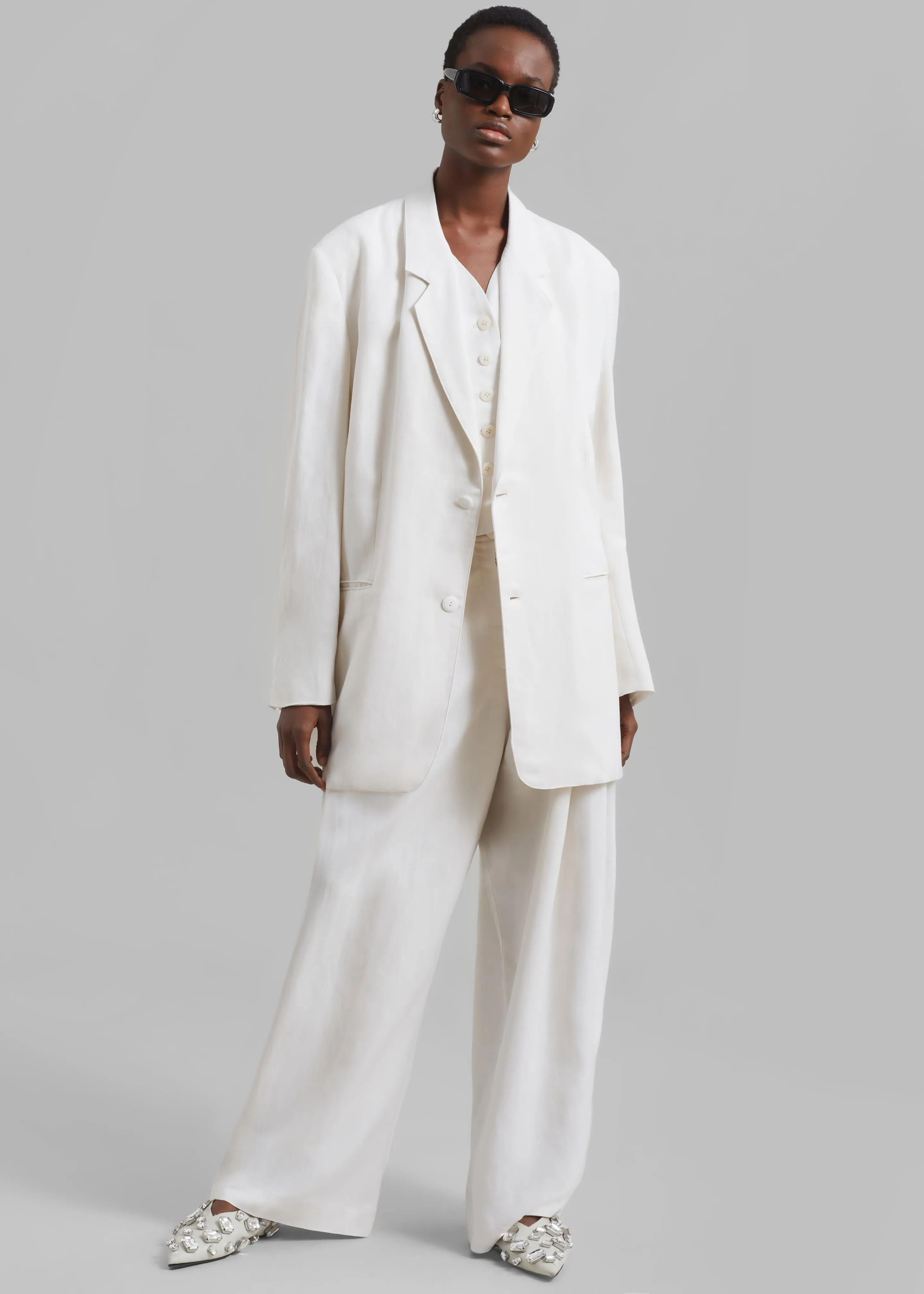 Aiden Blazer - White sold by Frankie Shop product image thumbnail 2