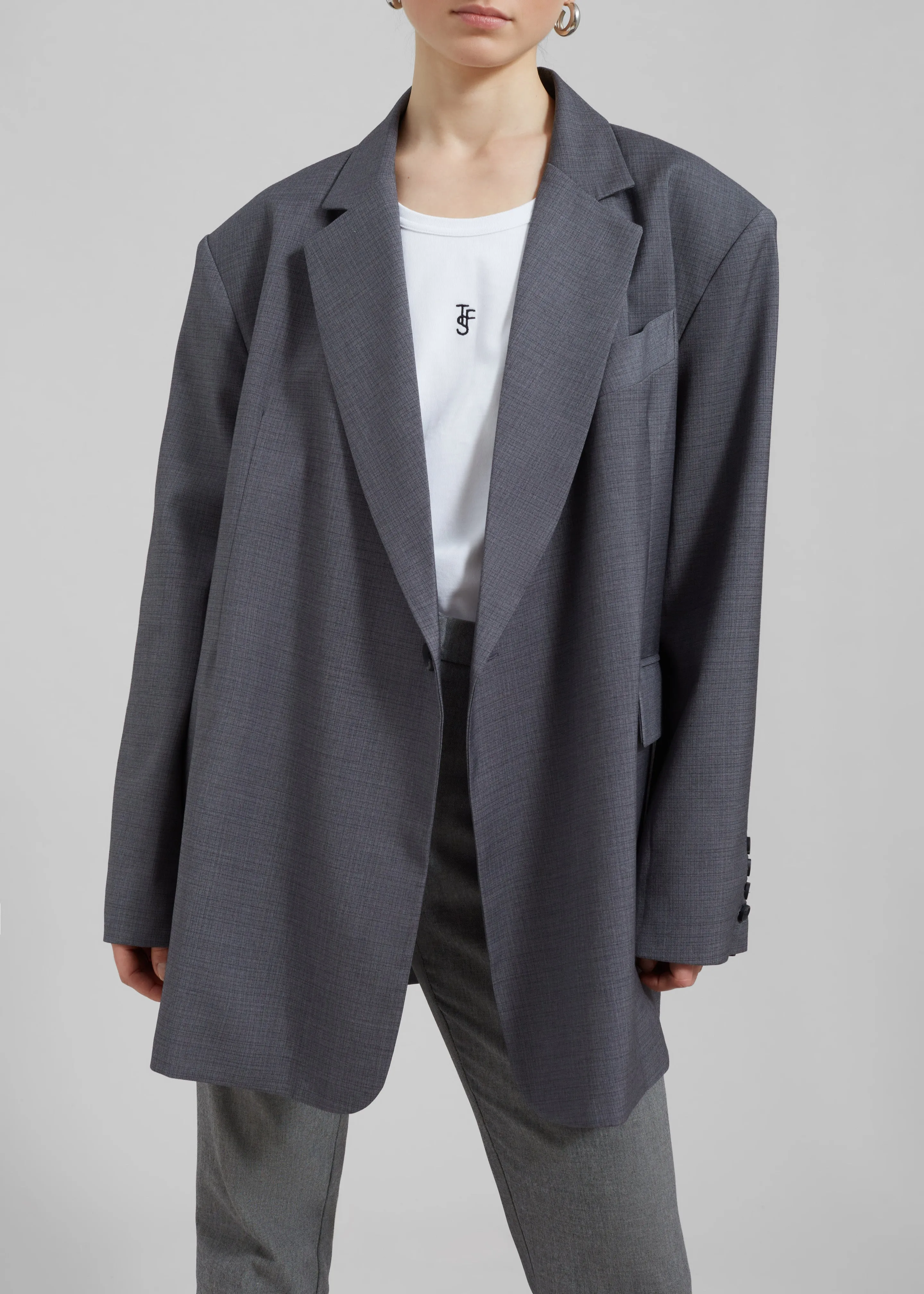 Quincy Blazer - Grey sold by Frankie Shop product image thumbnail 4