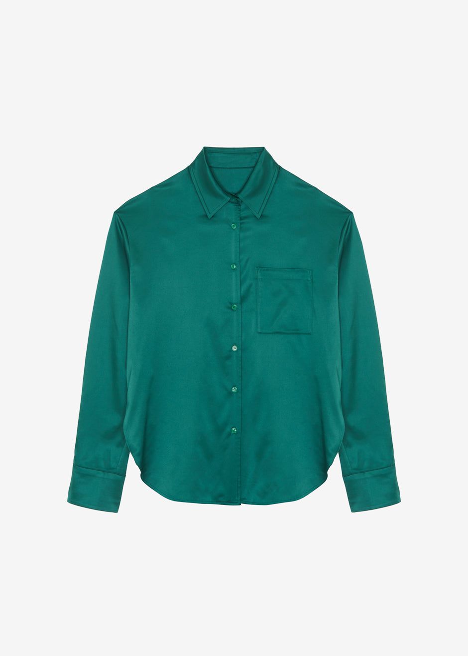 Lauren Silky Shirt - Green sold by Frankie Shop product image thumbnail 6