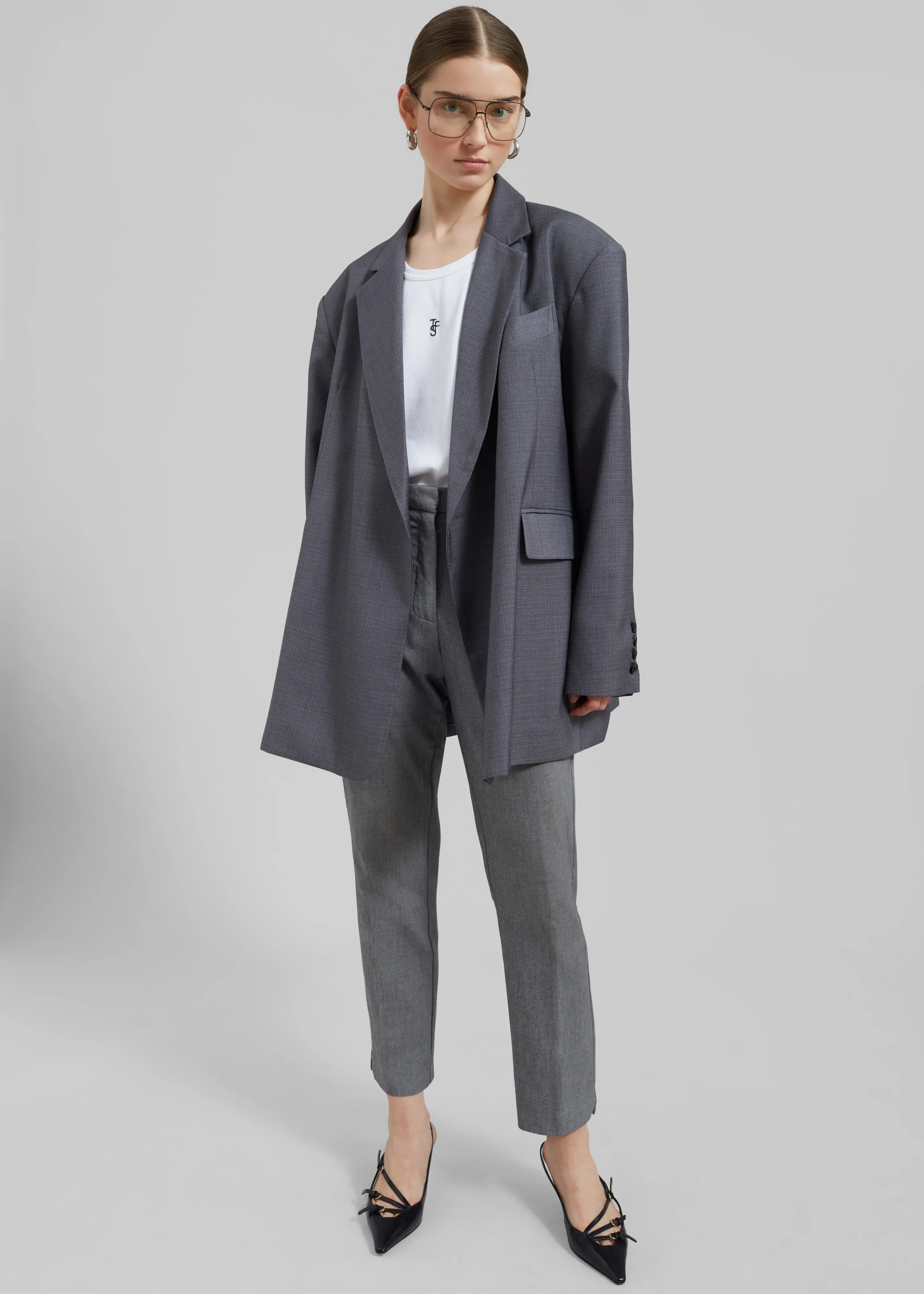 Quincy Blazer - Grey sold by Frankie Shop product image thumbnail 3