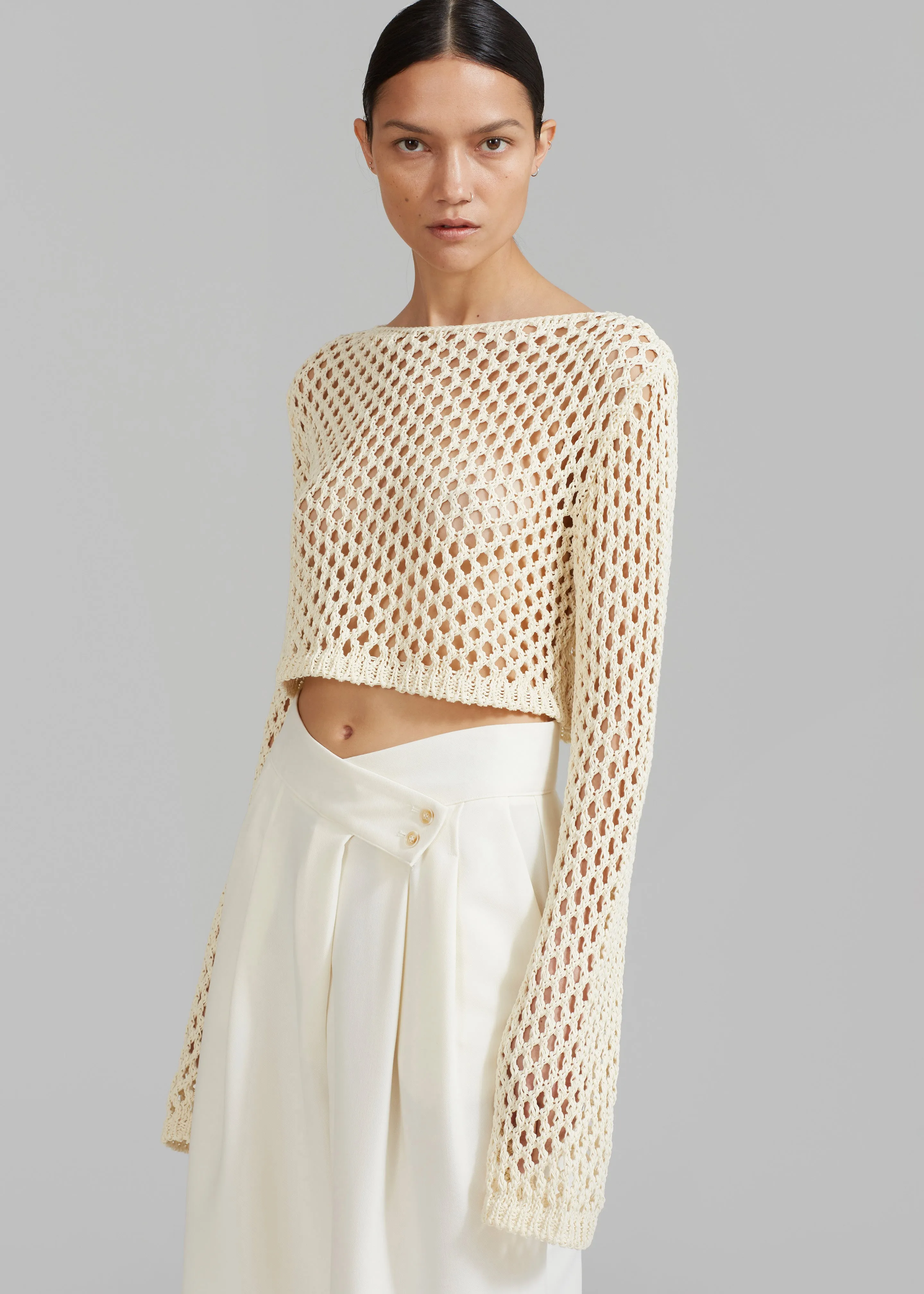 Eloise Trousers - Cream sold by Frankie Shop product image thumbnail 5