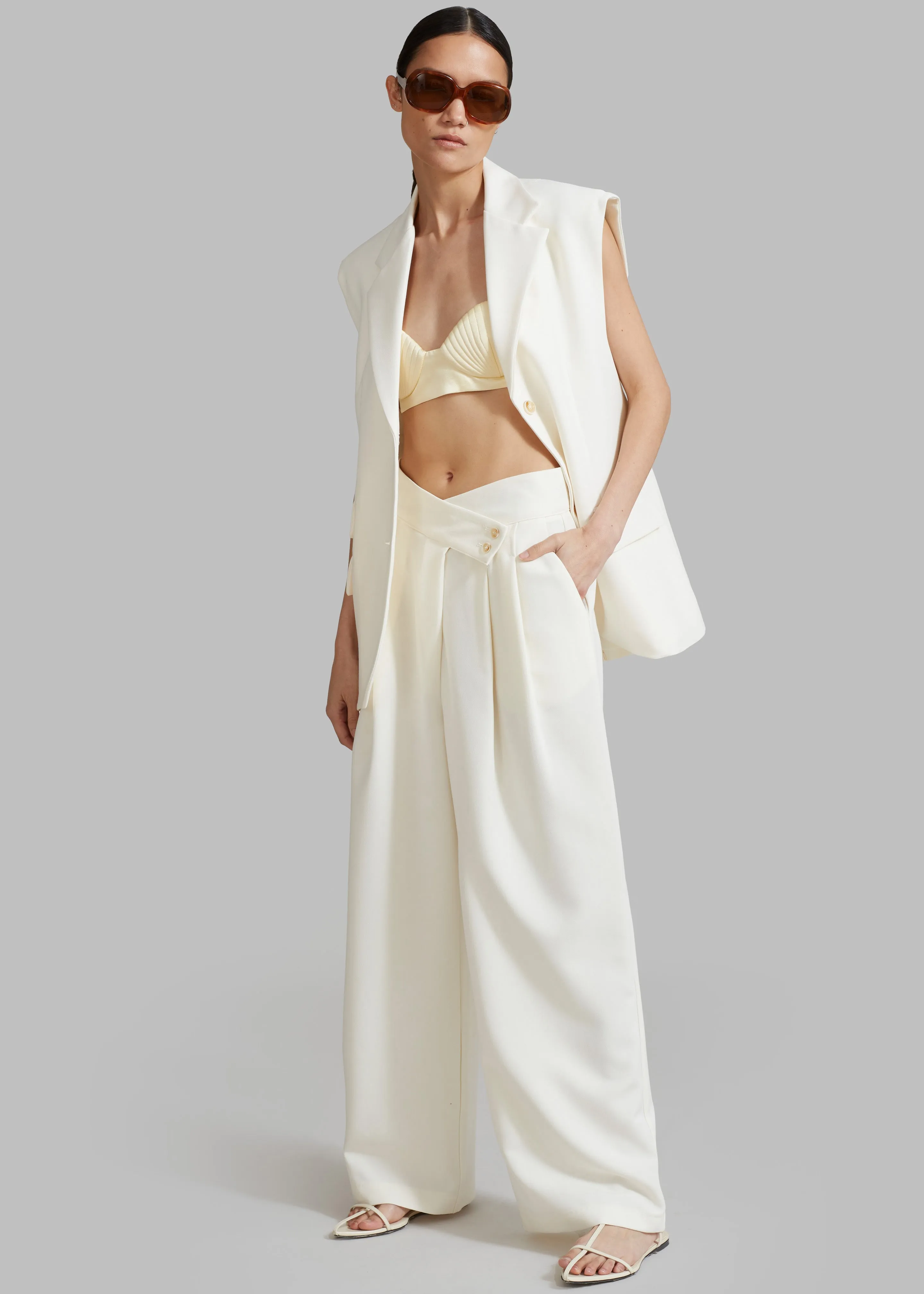 Eloise Trousers - Cream sold by Frankie Shop