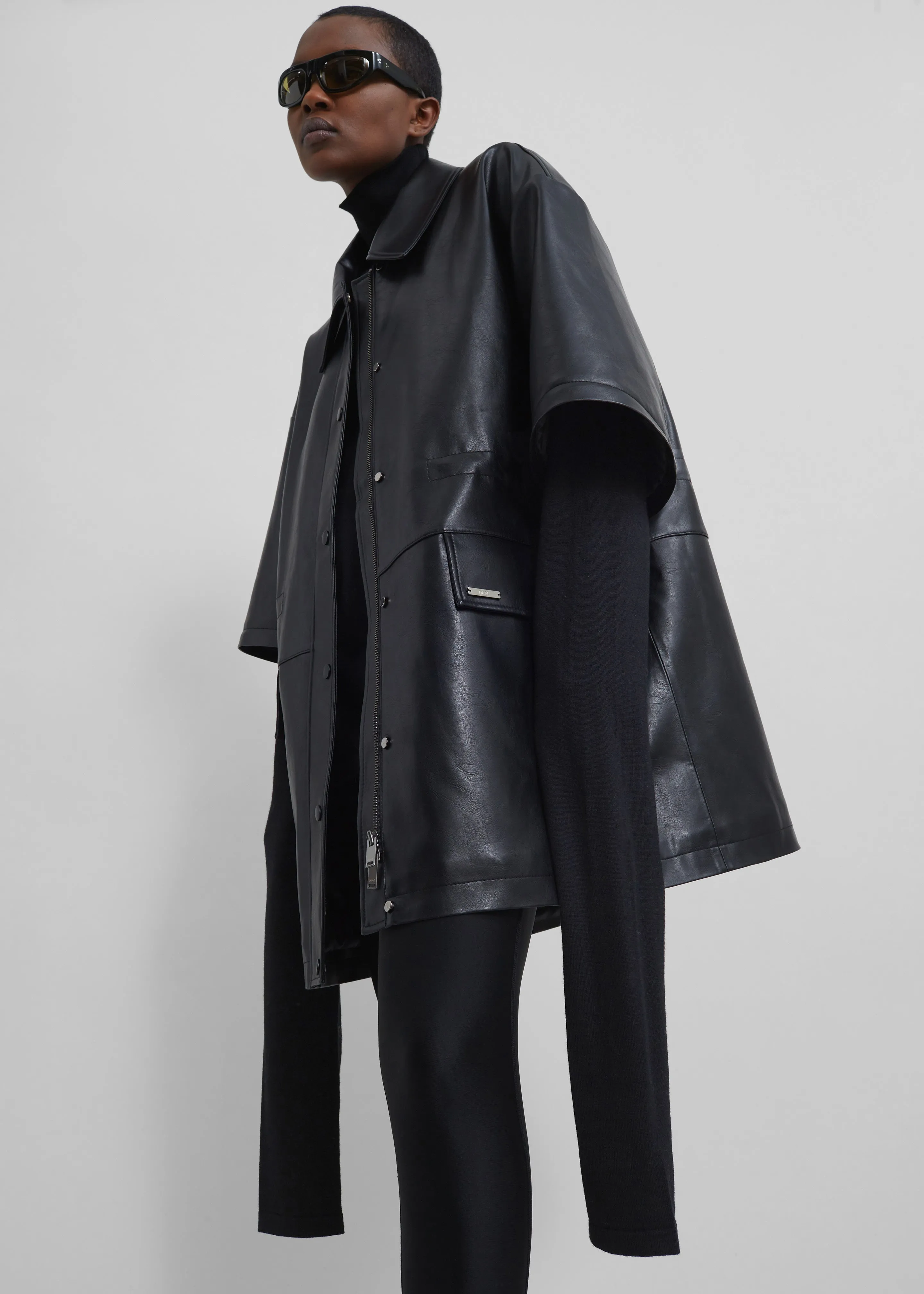 Logan Wool Extra Long Sleeve Turtleneck - Black sold by Frankie Shop product image thumbnail 5