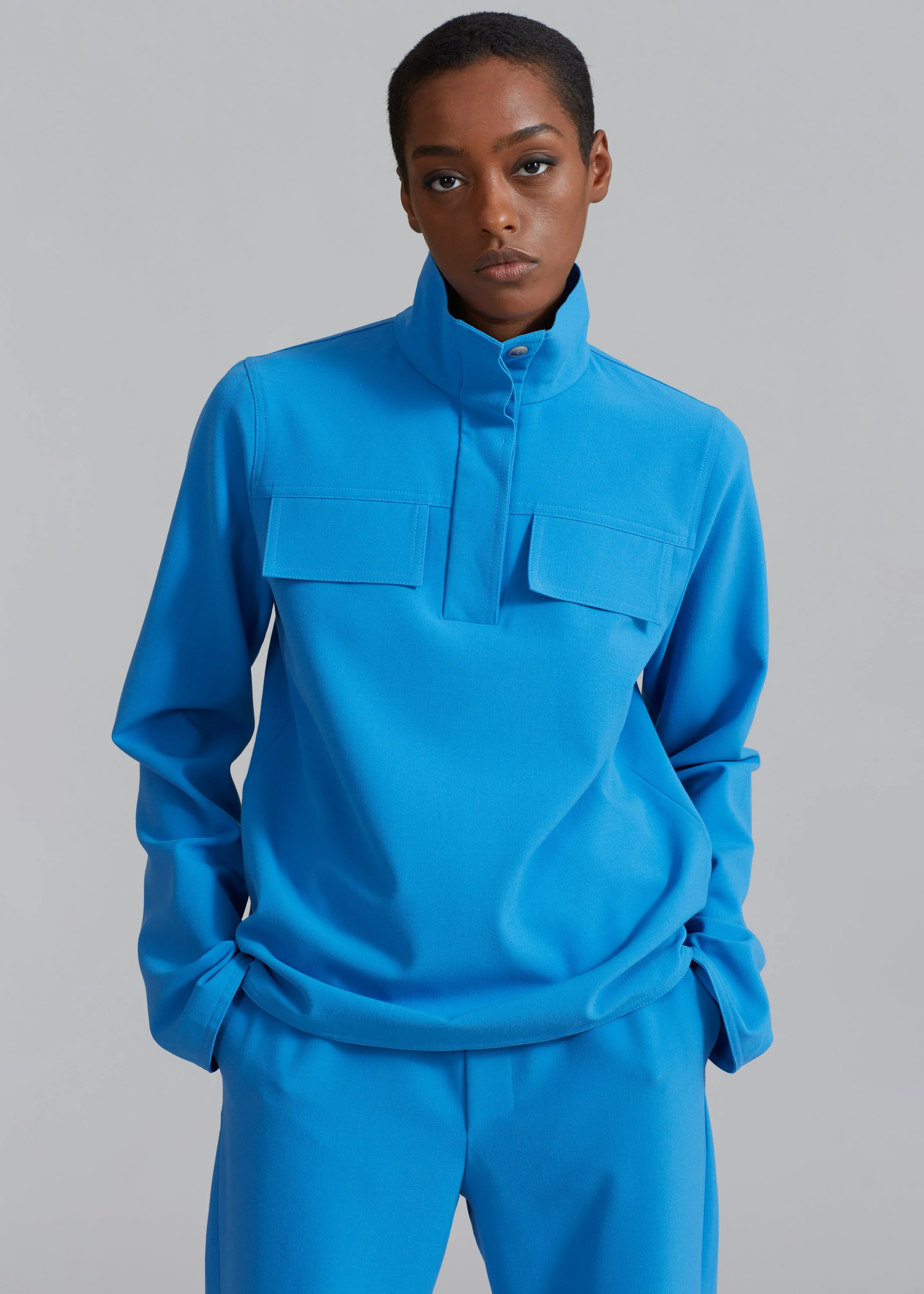 Nanushka Vivia Funnel Neck Top - Electric Blue sold by Frankie Shop product image thumbnail 5