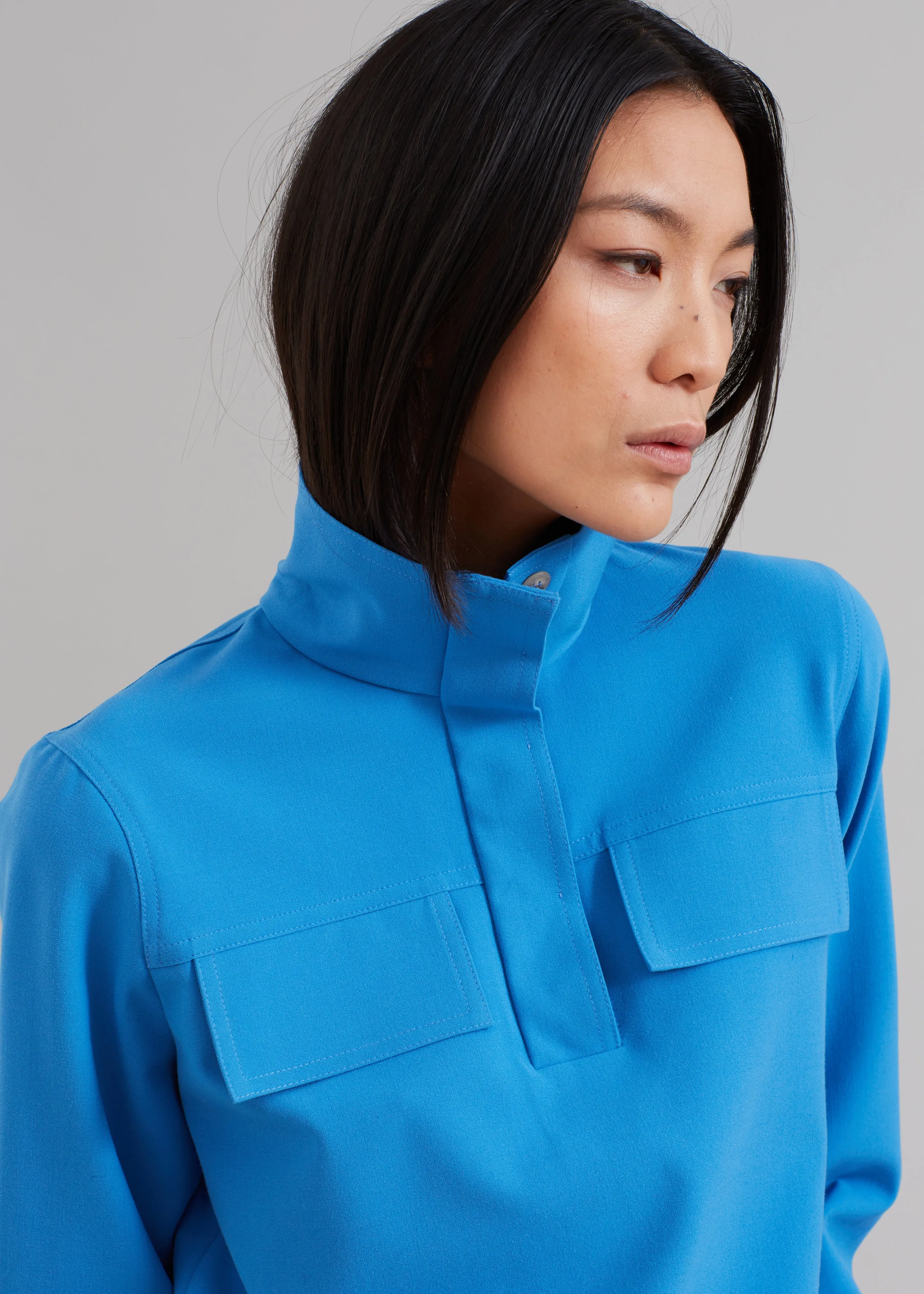 Nanushka Vivia Funnel Neck Top - Electric Blue sold by Frankie Shop product image thumbnail 4