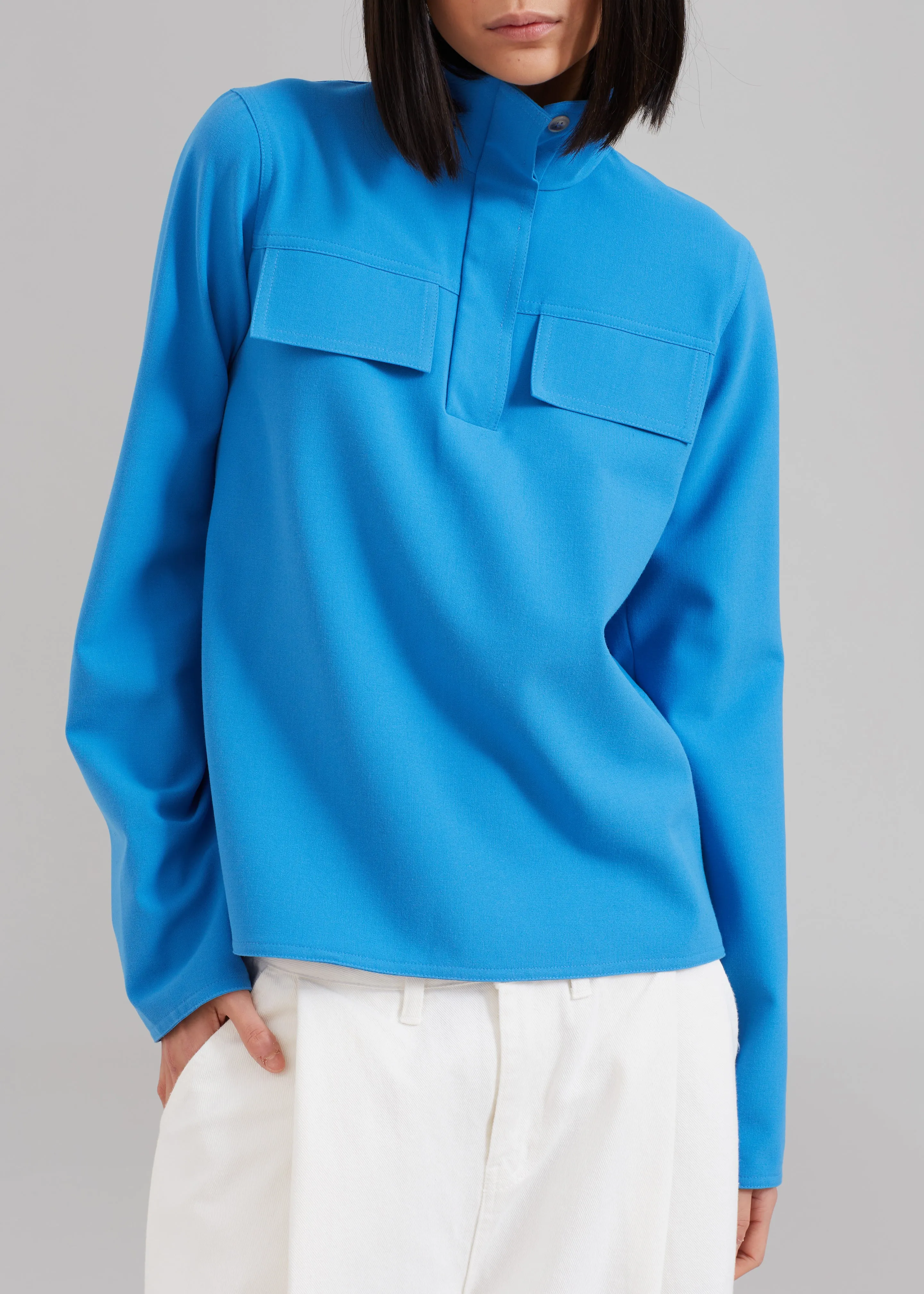 Nanushka Vivia Funnel Neck Top - Electric Blue sold by Frankie Shop product image thumbnail 3