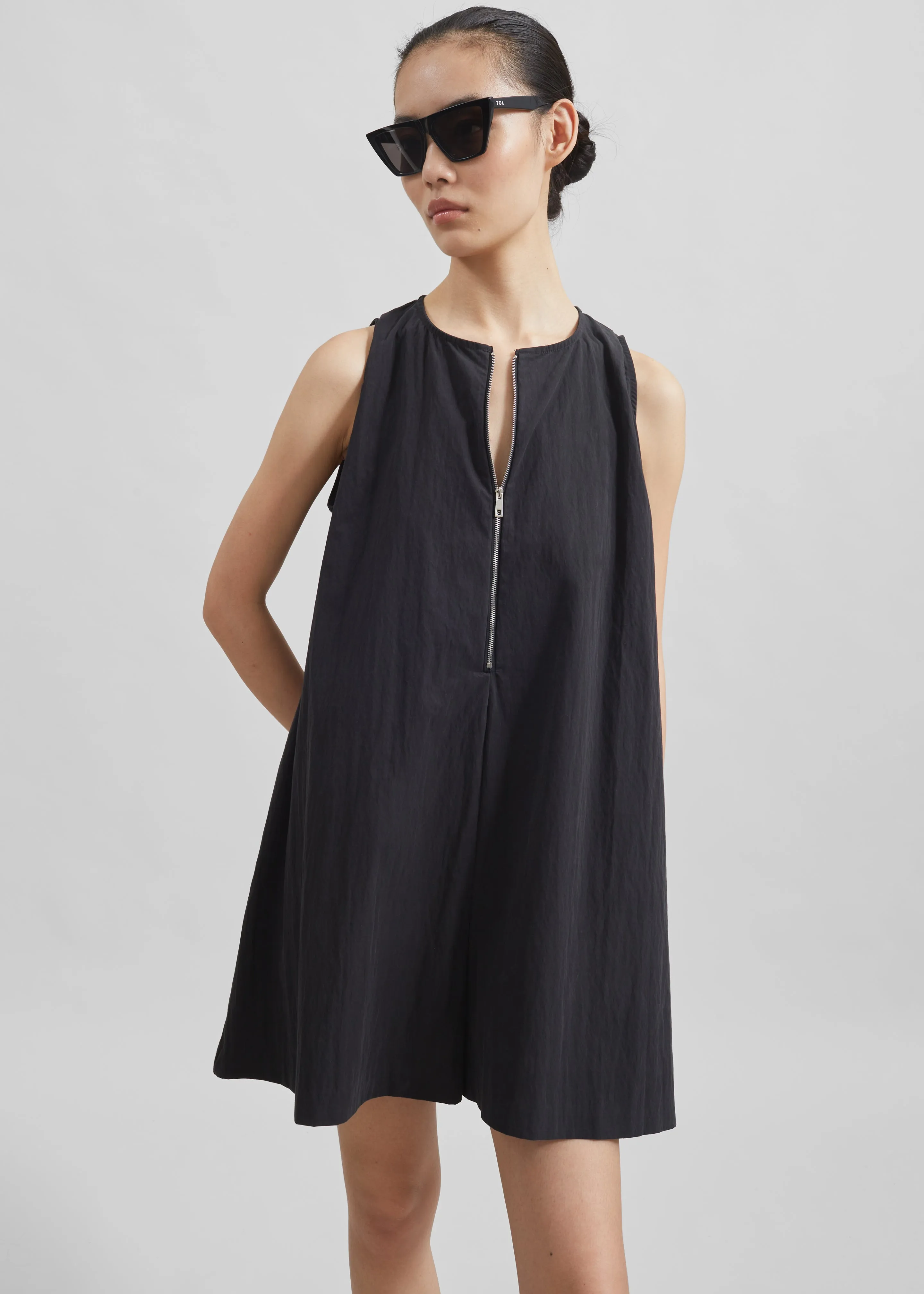 Carlotta Front Zip Romper - Black sold by Frankie Shop product image thumbnail 4