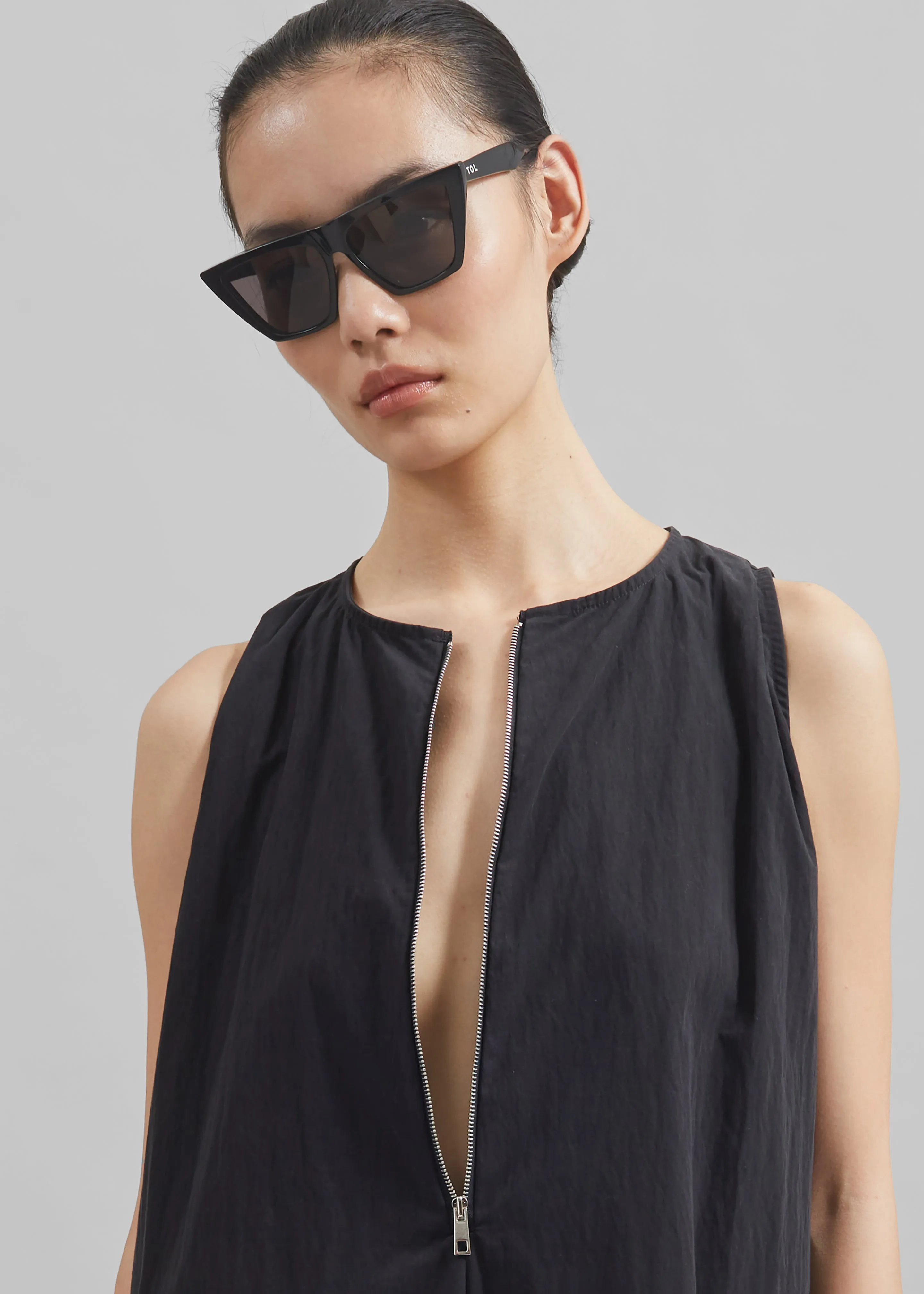 Carlotta Front Zip Romper - Black sold by Frankie Shop product image thumbnail 3