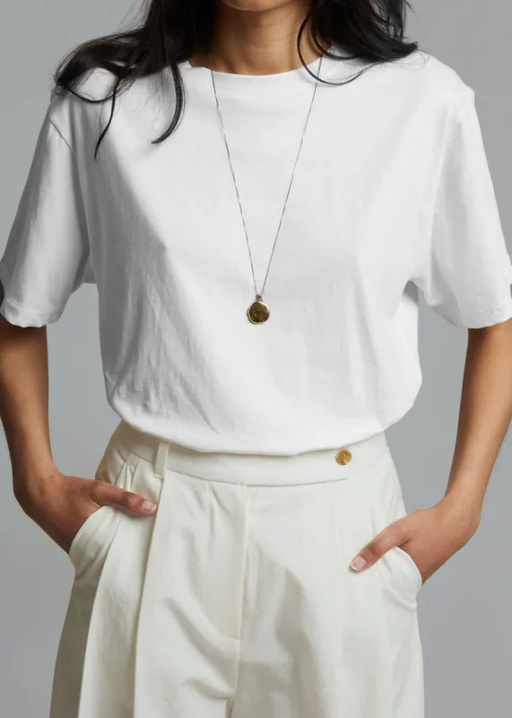 Lilou Simple Tee - Optic White sold by Frankie Shop