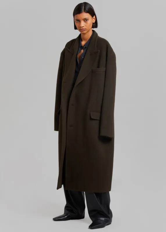Anya Oversized Coat - Dark Brown sold by Frankie Shop