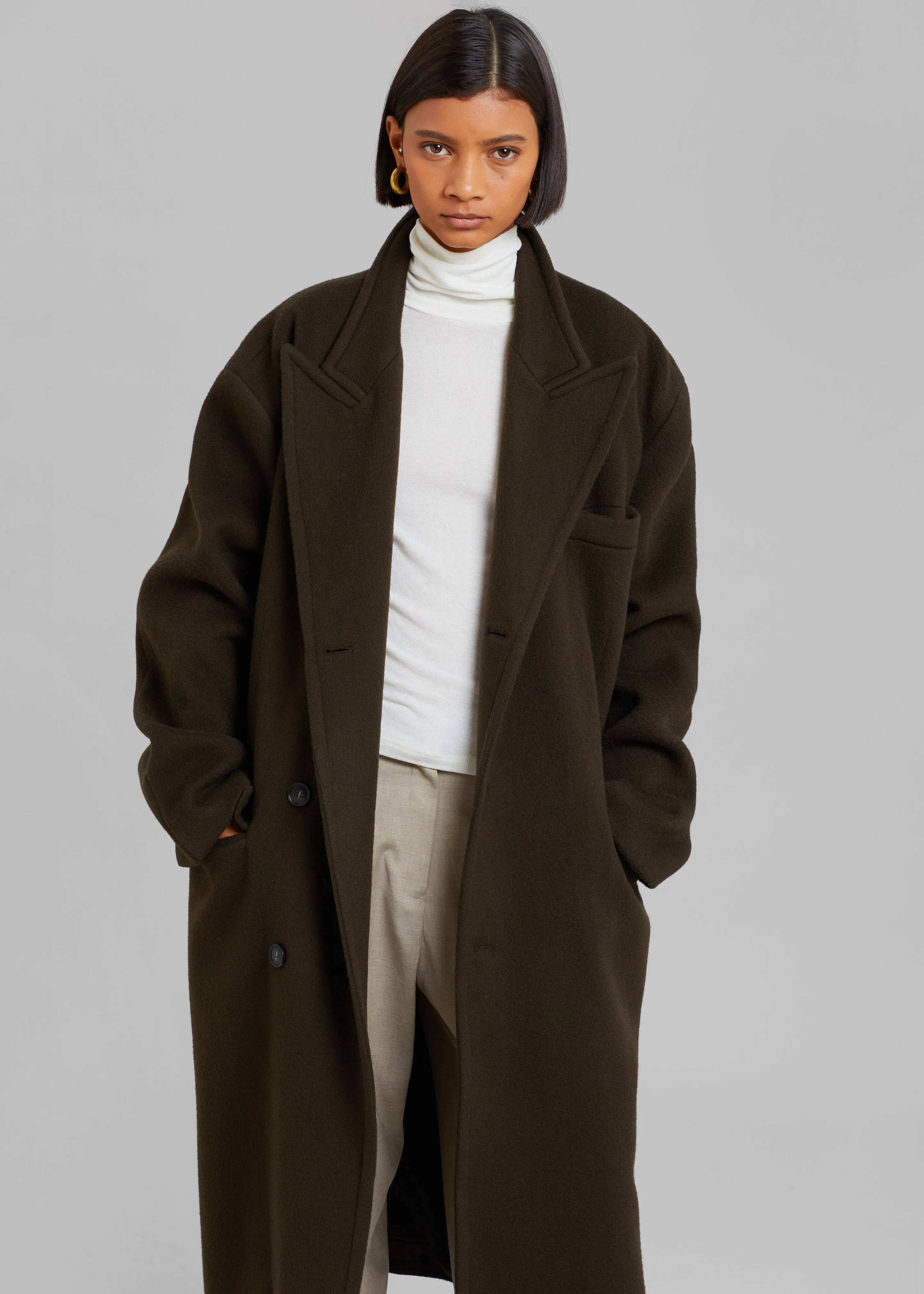 Anya Oversized Coat - Dark Brown sold by Frankie Shop product image thumbnail 4
