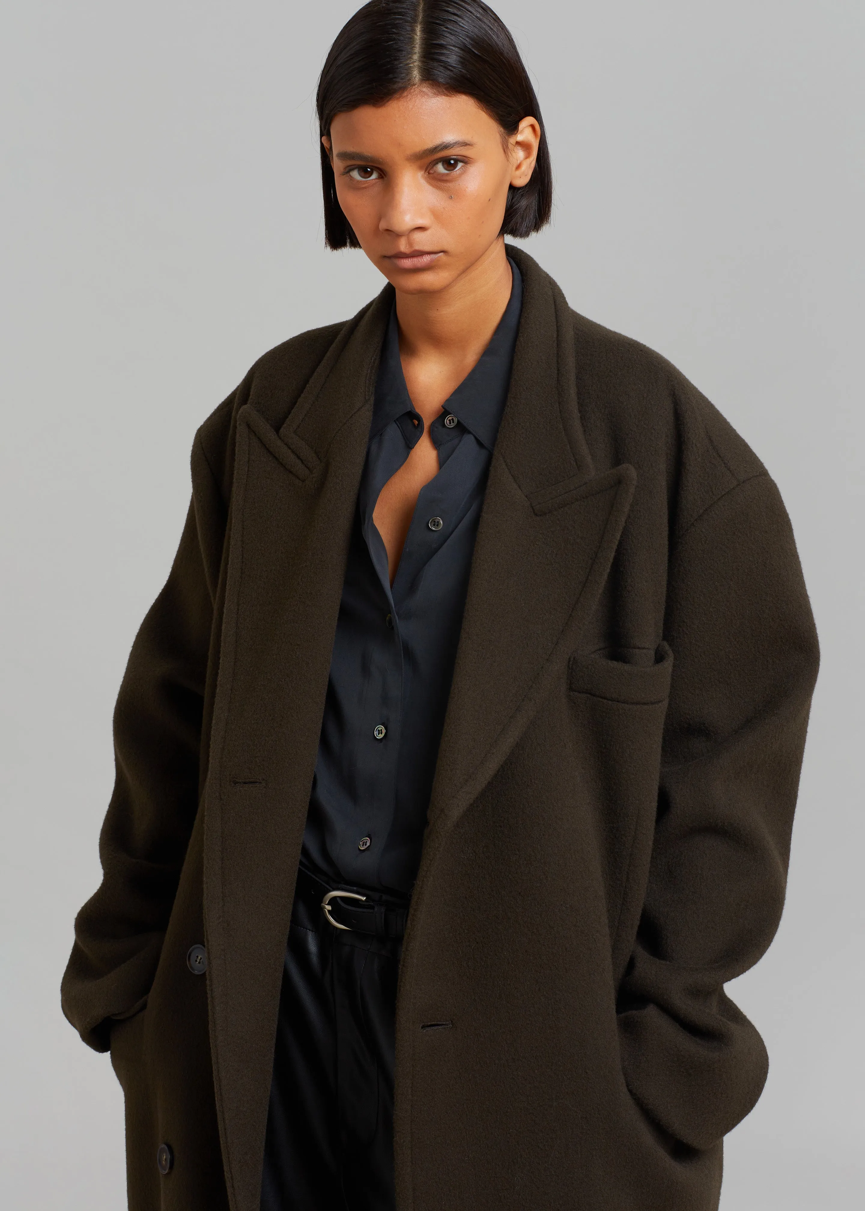 Anya Oversized Coat - Dark Brown sold by Frankie Shop product image thumbnail 3